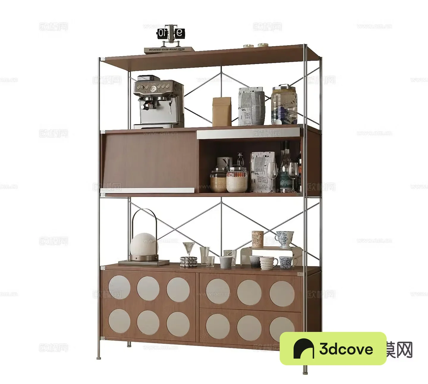 Medieval style storage rack bookshelf decorative rack