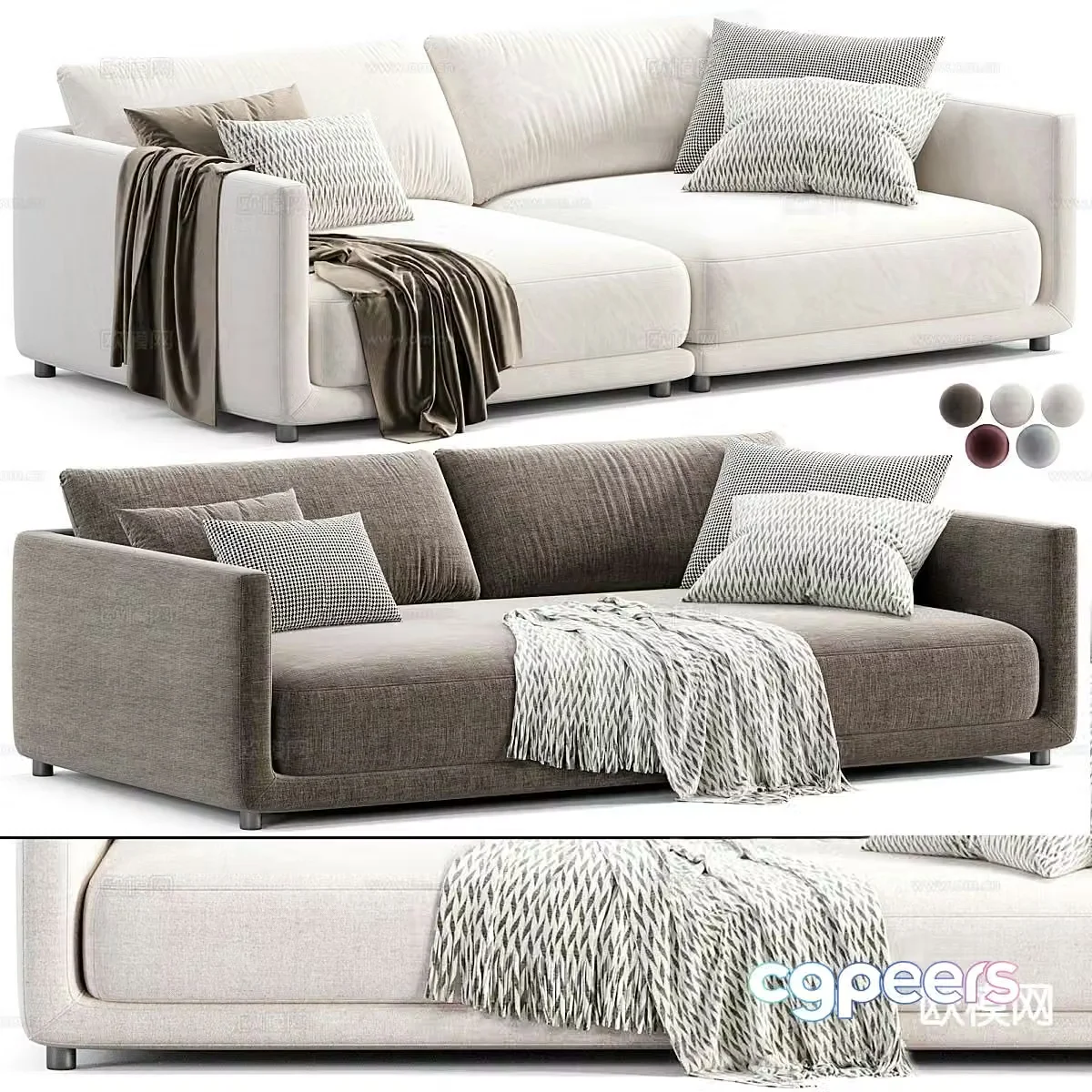 Modern love sofa 3d model