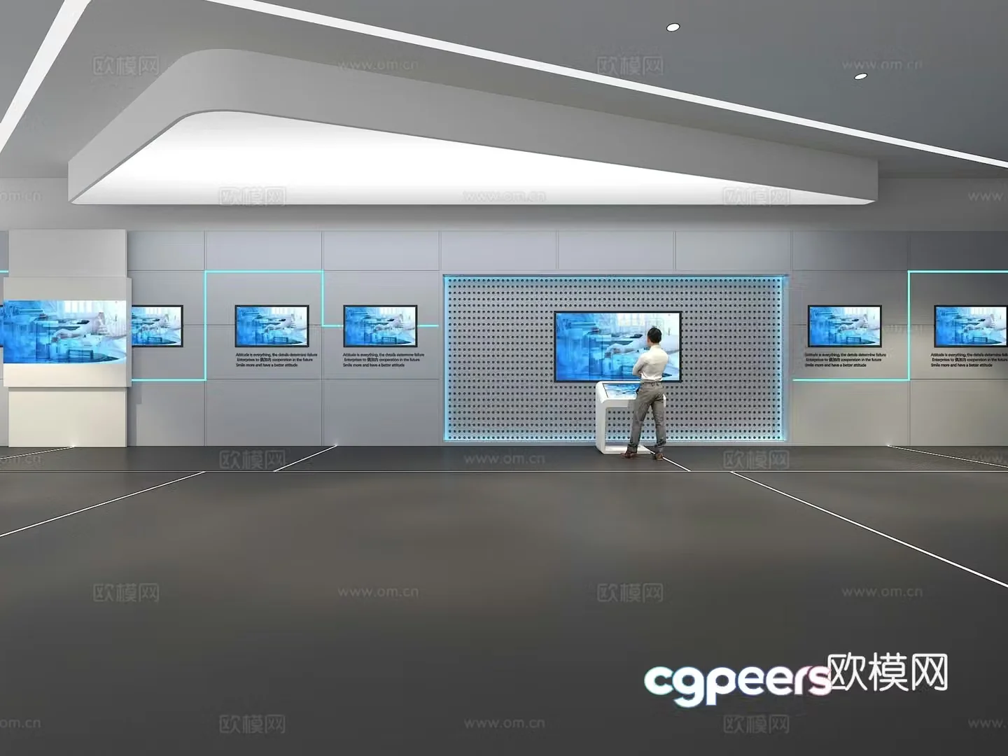 Cultural wall Corporate culture wall Display wall Theme wall Exhibition hall Campus culture Corridor 3D model