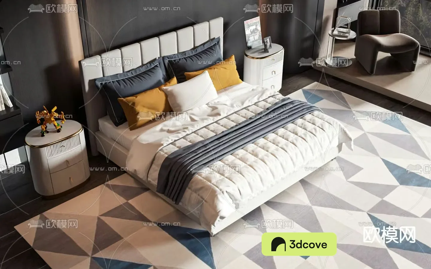 Modern double bed