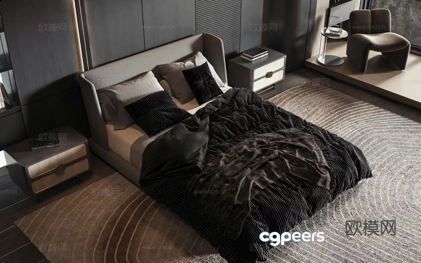 Modern style product bed 3d model