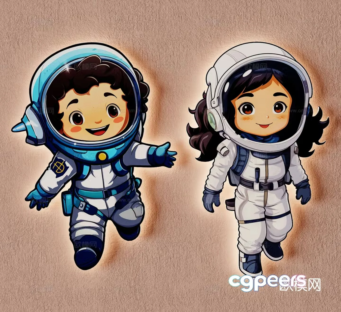 astronaut astronaut astronaut cartoon hanging decoration wall decoration 3d model