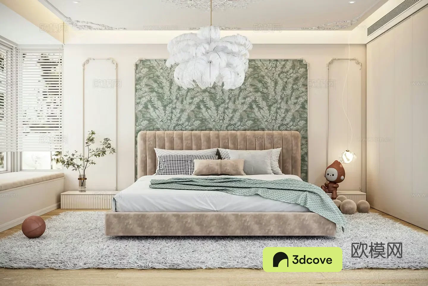 Modern French bedroom