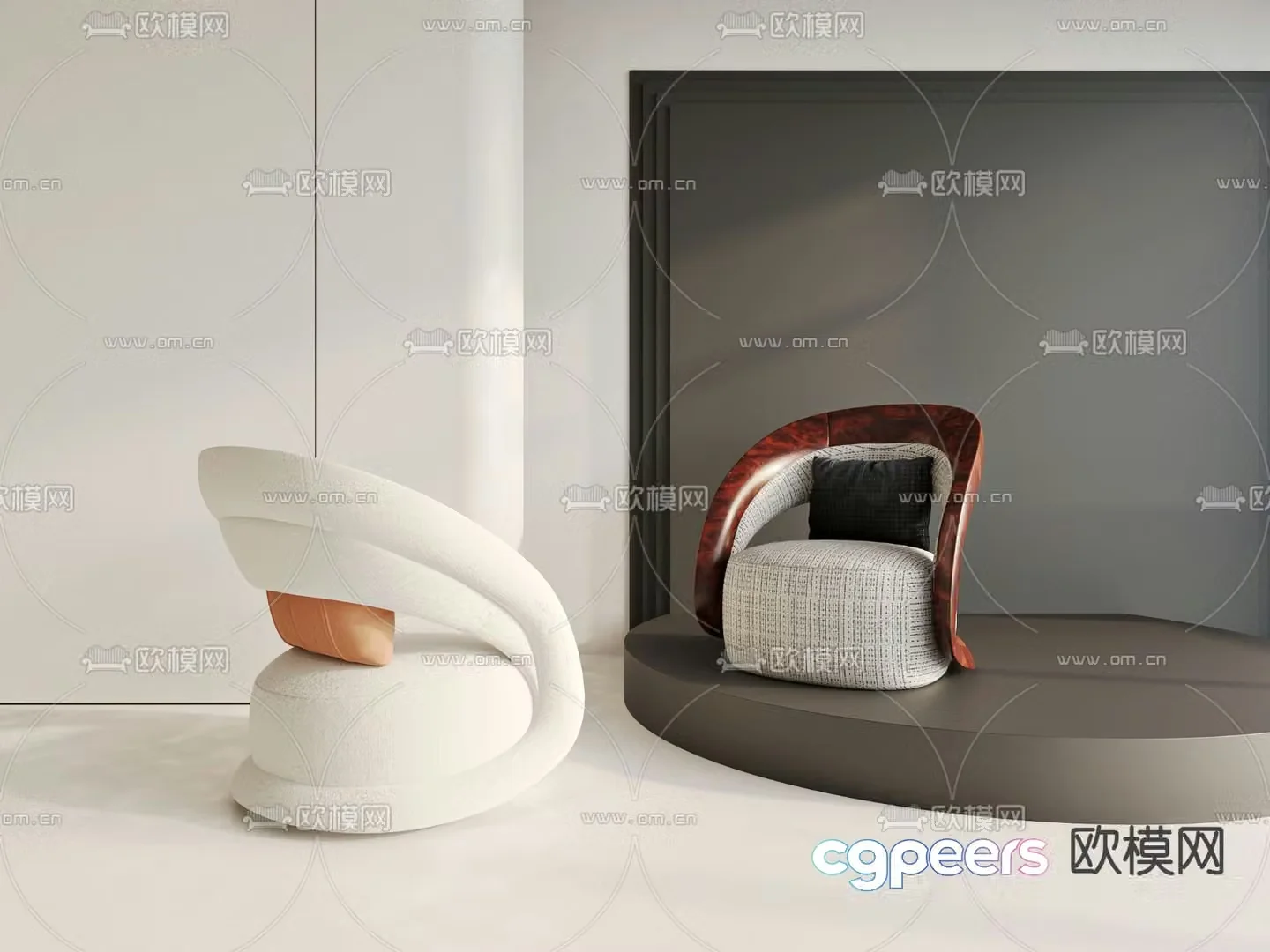 Single sofa leisure sofa 3d model