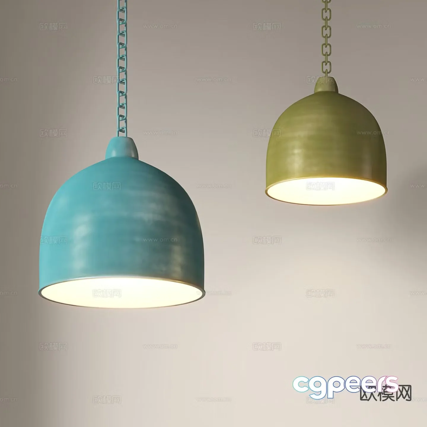 Wabi-sabi restaurant chandelier 3d model