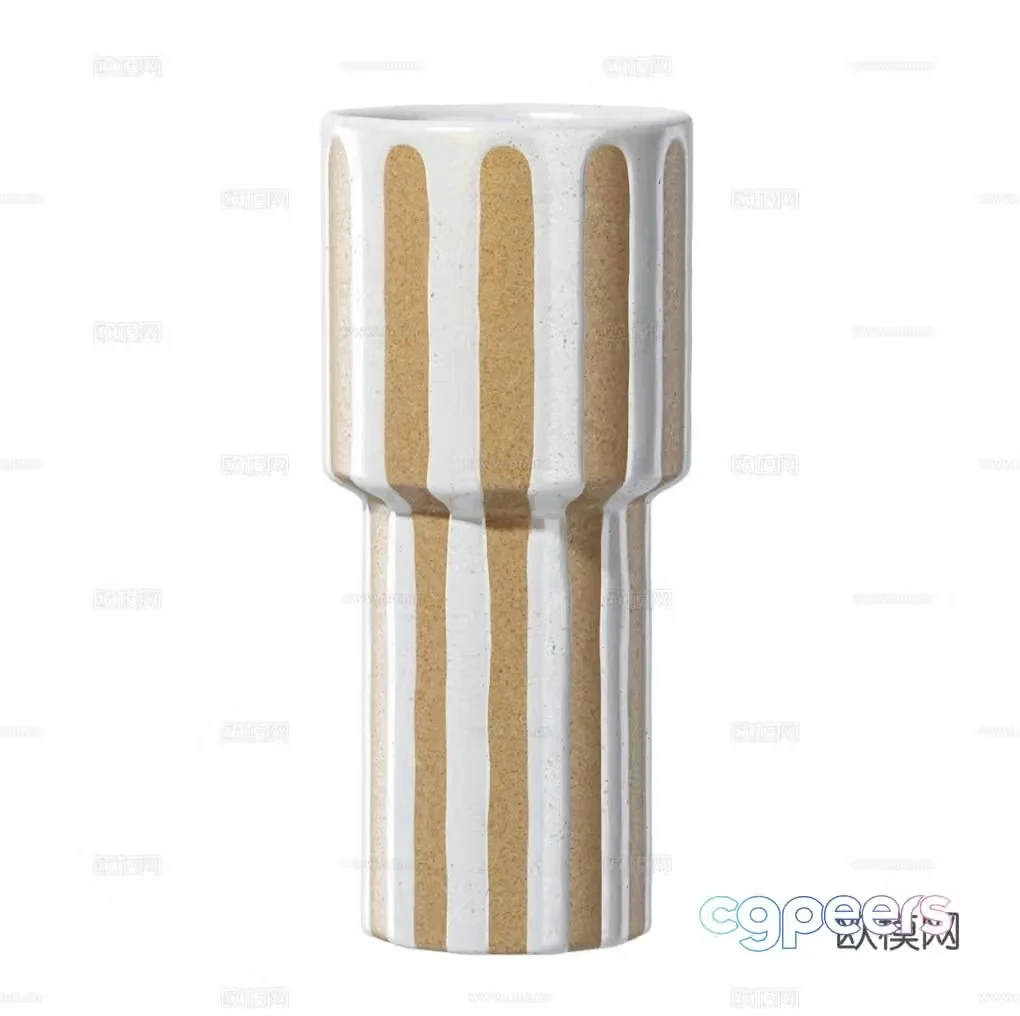 Modern ceramic jar vase 3d model
