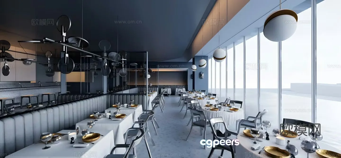 Contemporary Restaurant 3D Model