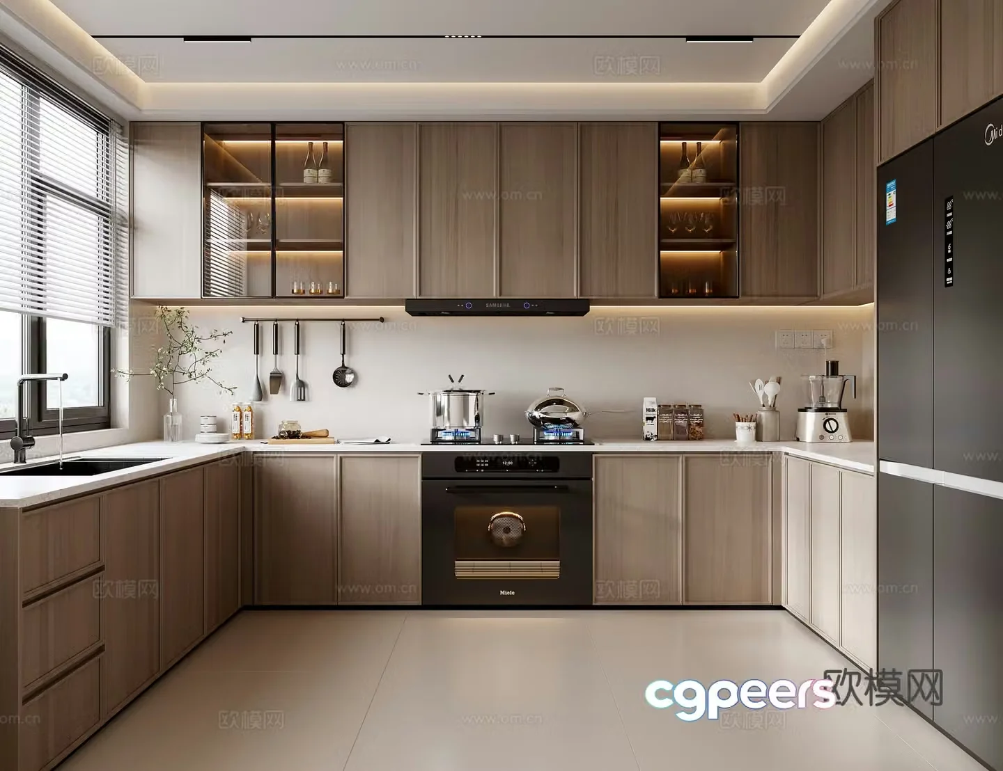 New Chinese kitchen 3D model