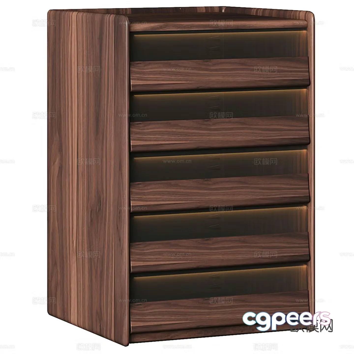 Modern wooden cabinet small tea cabinet 3d model