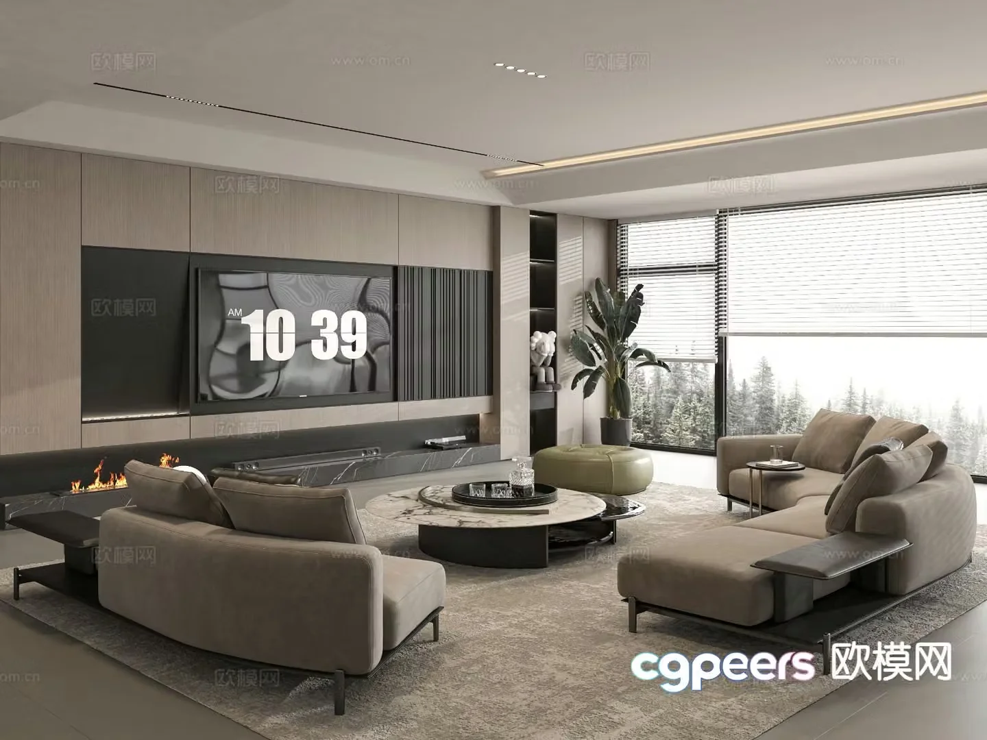 Italian living room 3d model