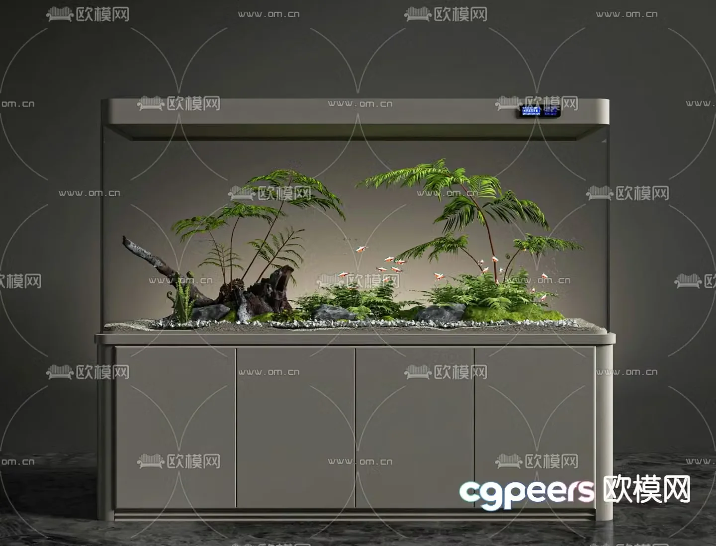 Fish tank aquarium 3d model