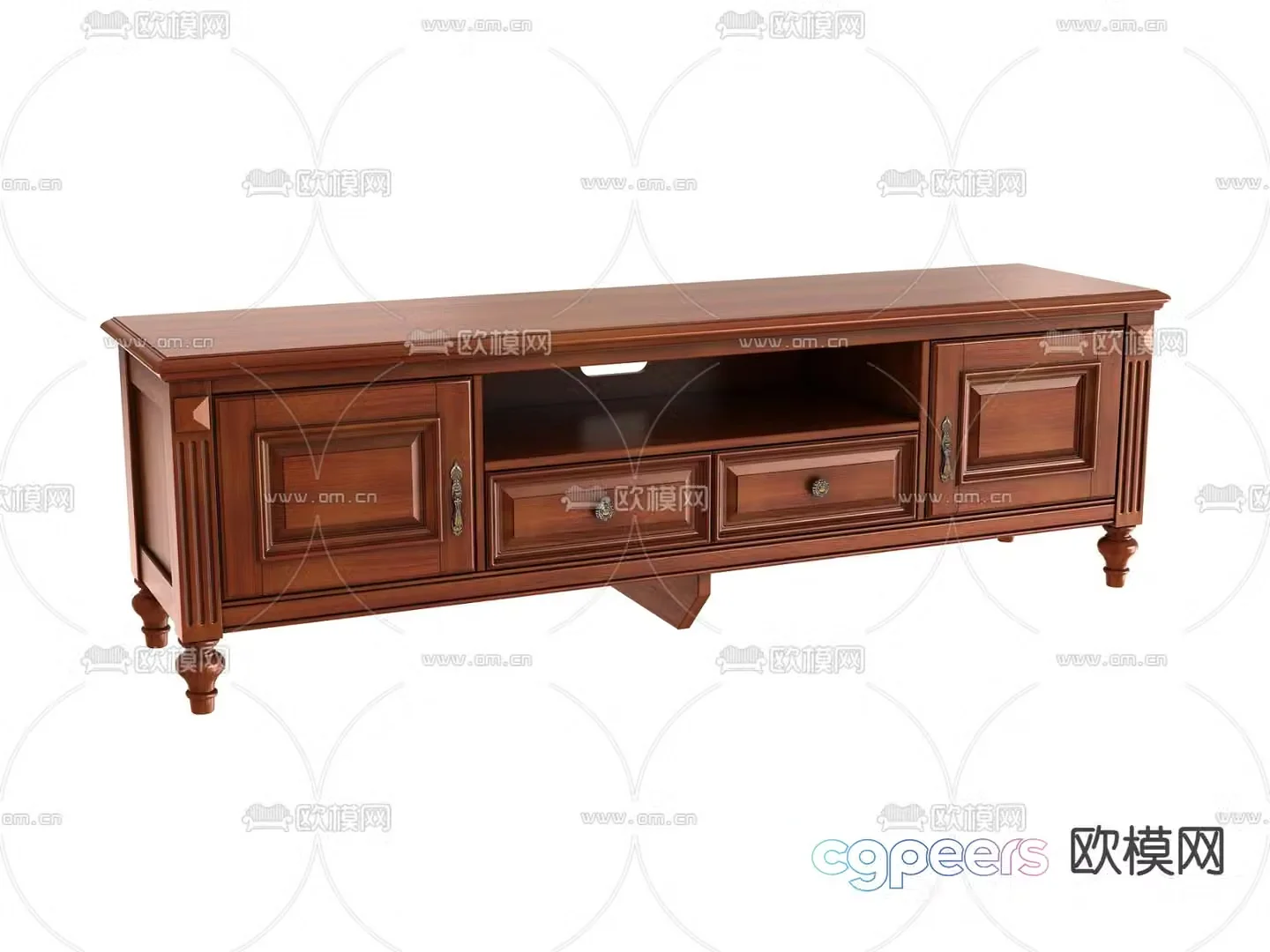 American TV cabinet 3d model