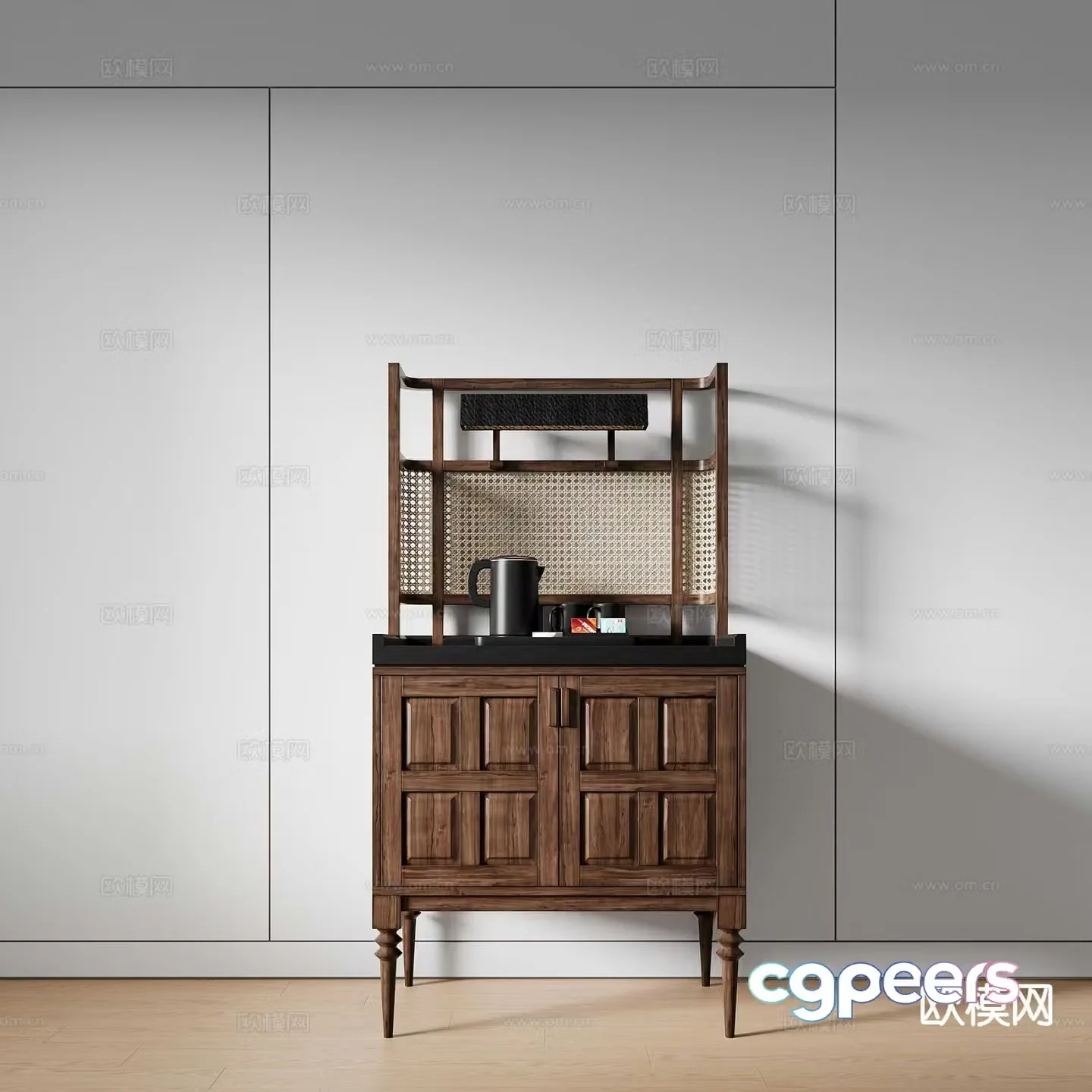 Medieval style sideboard 3d model