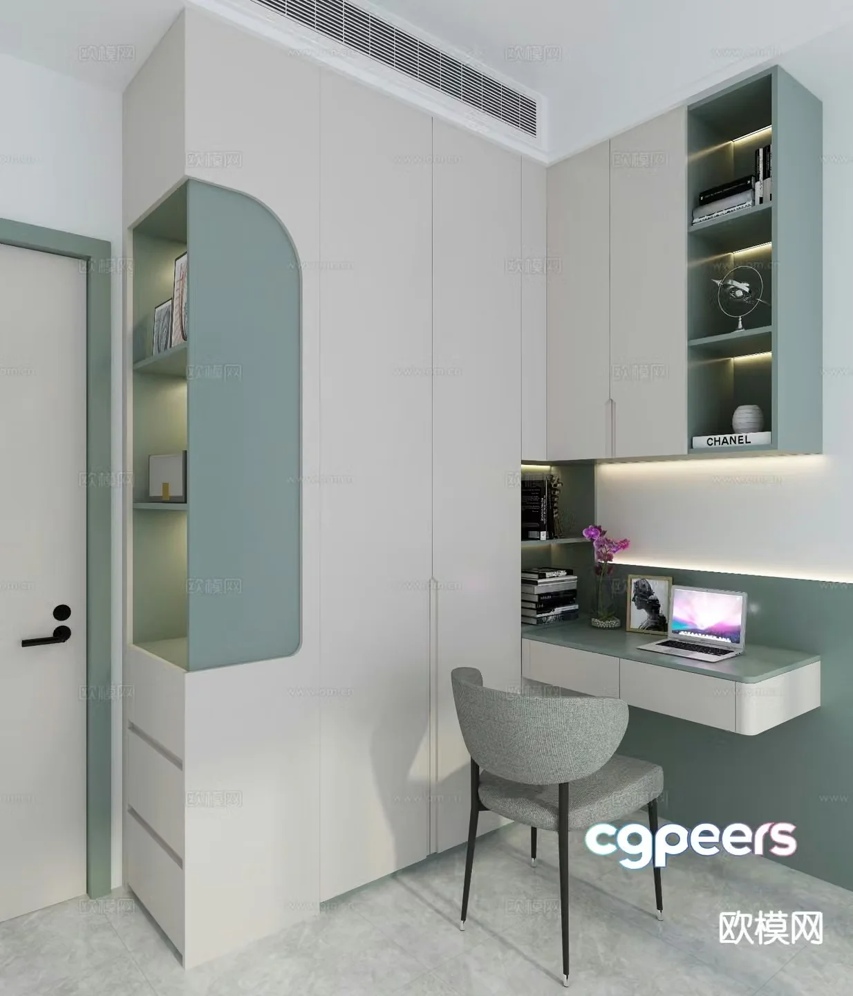 Modern wardrobe 3d model