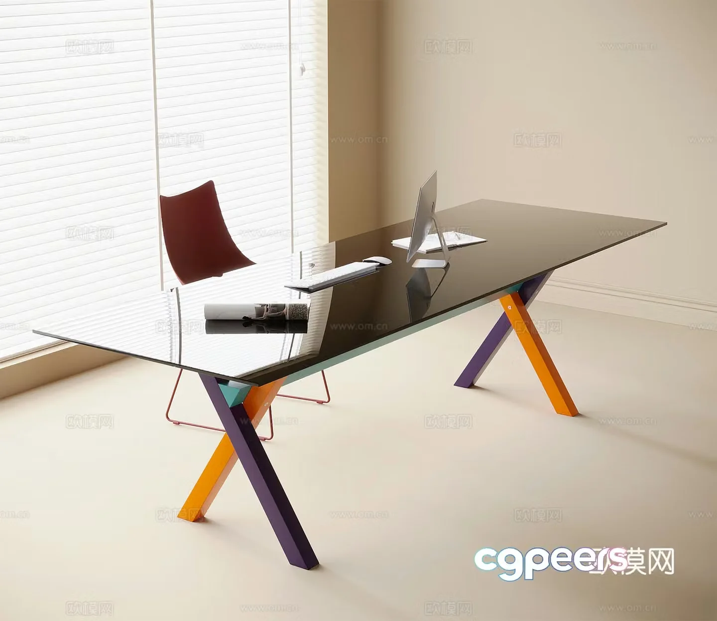Modern desk chair desk chair 3d model