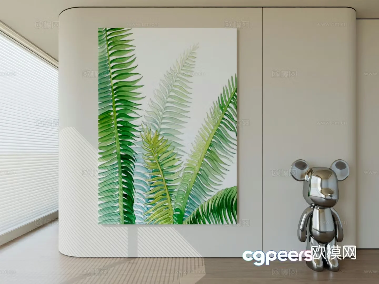 Modern minimalist hanging painting abstract art hanging painting 3d model