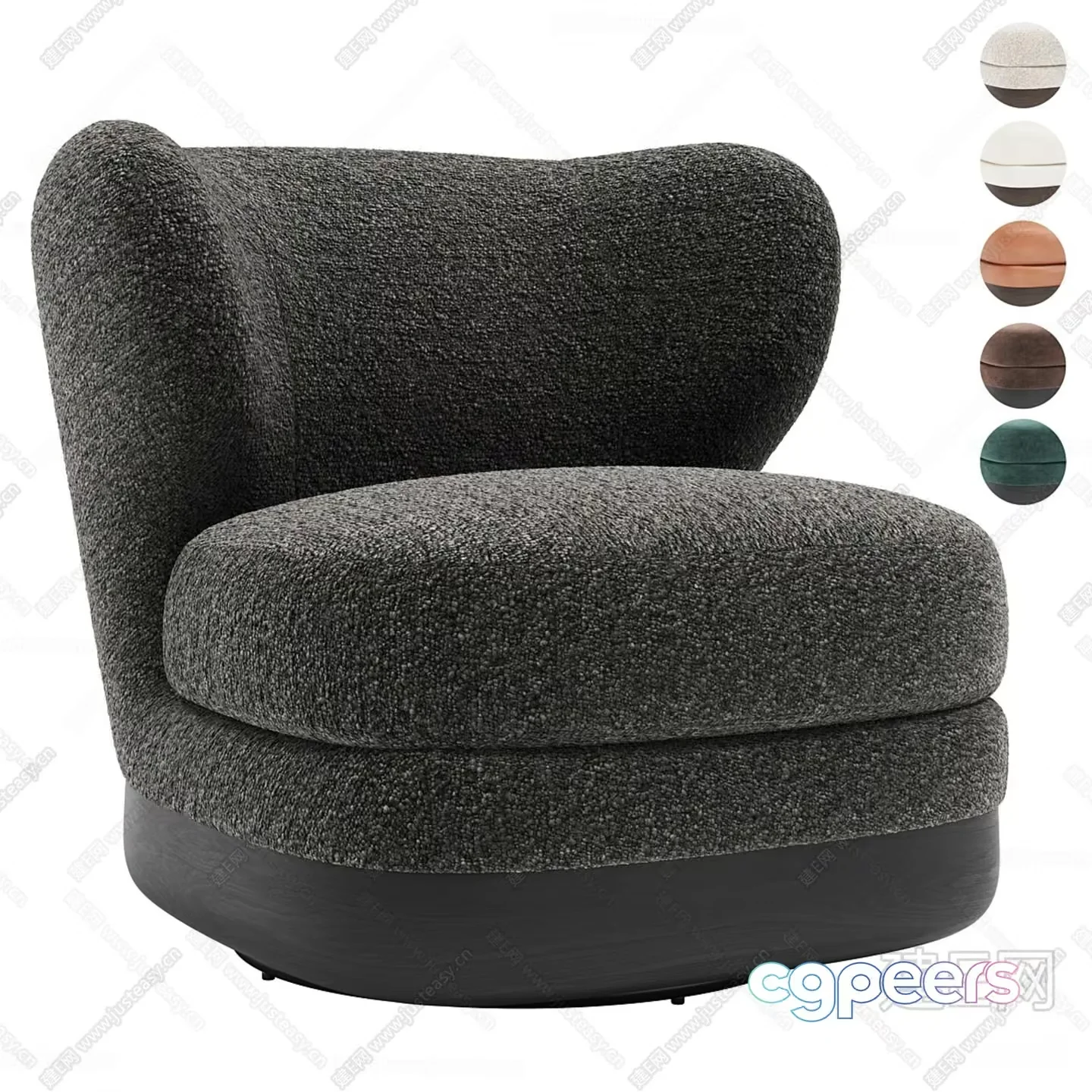 Cozy Gray Chair 3D Model – 17016 – CORONA Render