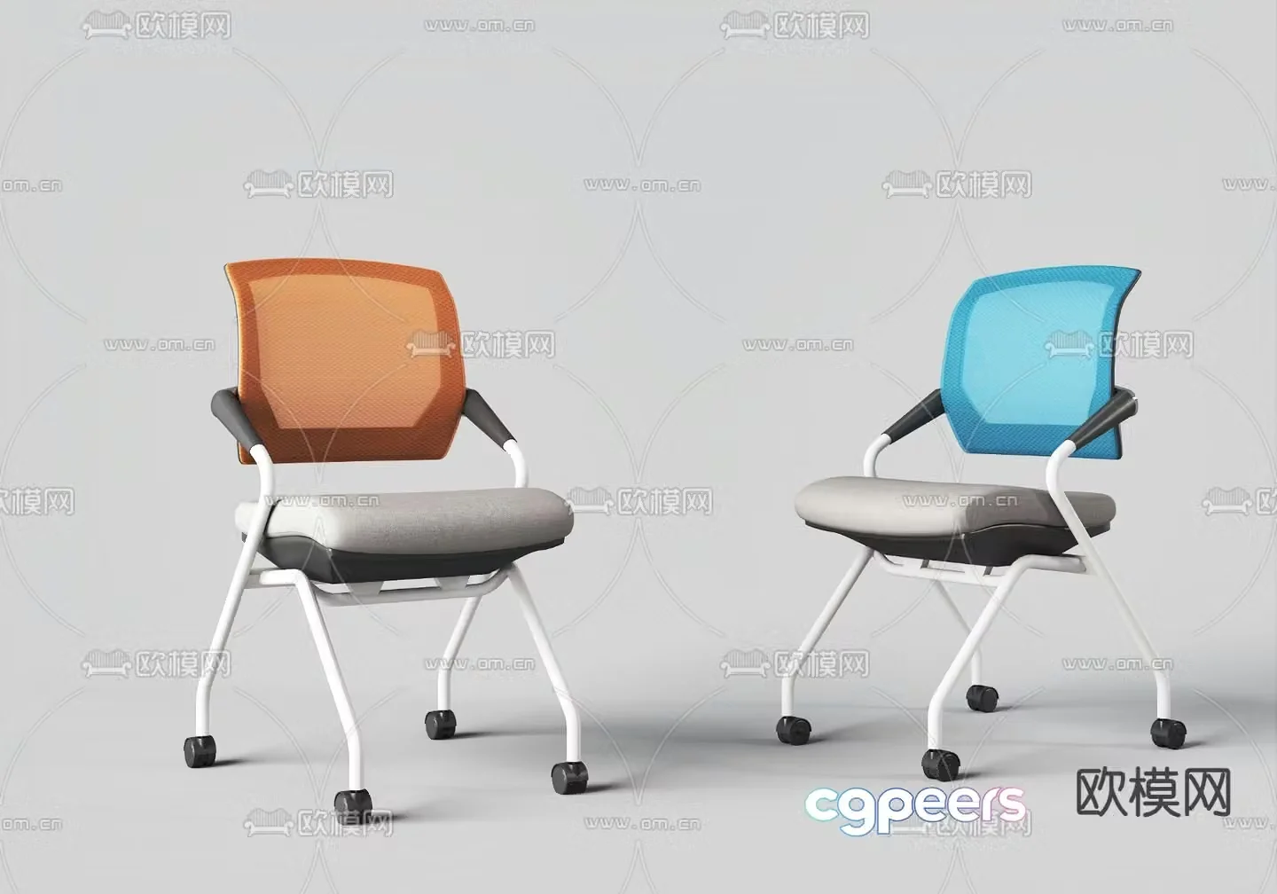 Office chair folding chair conference chair shift chair 3d model