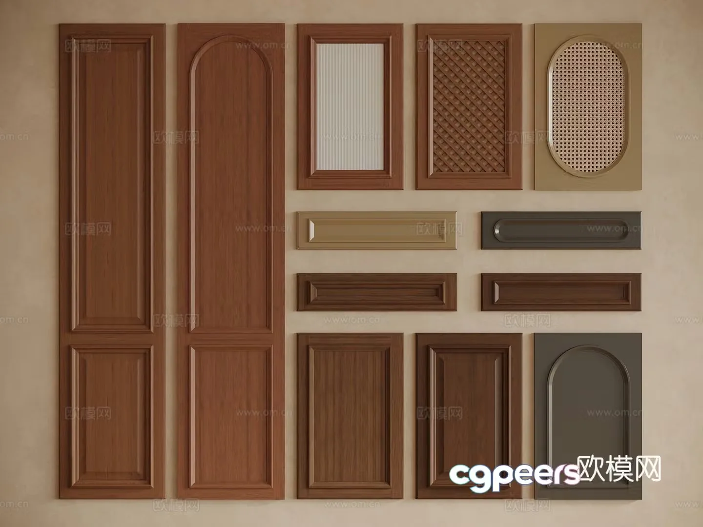 Cabinet door door panel wardrobe door cabinet door wine cabinet door shoe cabinet door 3d model
