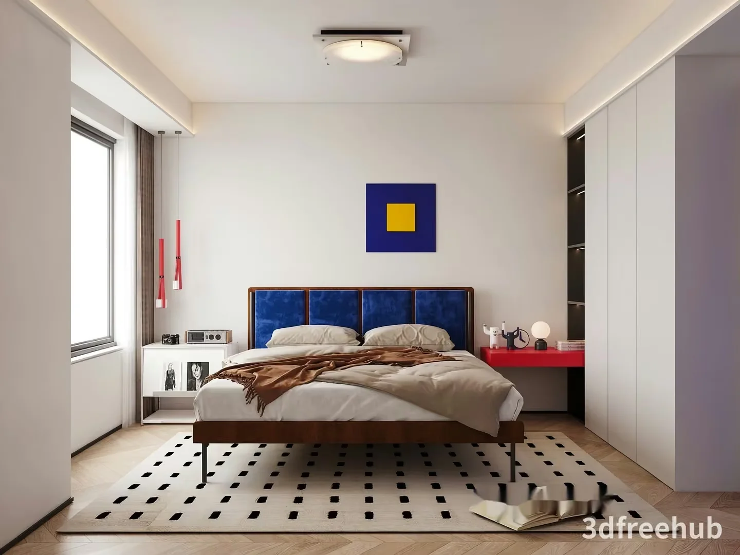 Cozy Bedroom 3D Model – 20866 – VRAY Render