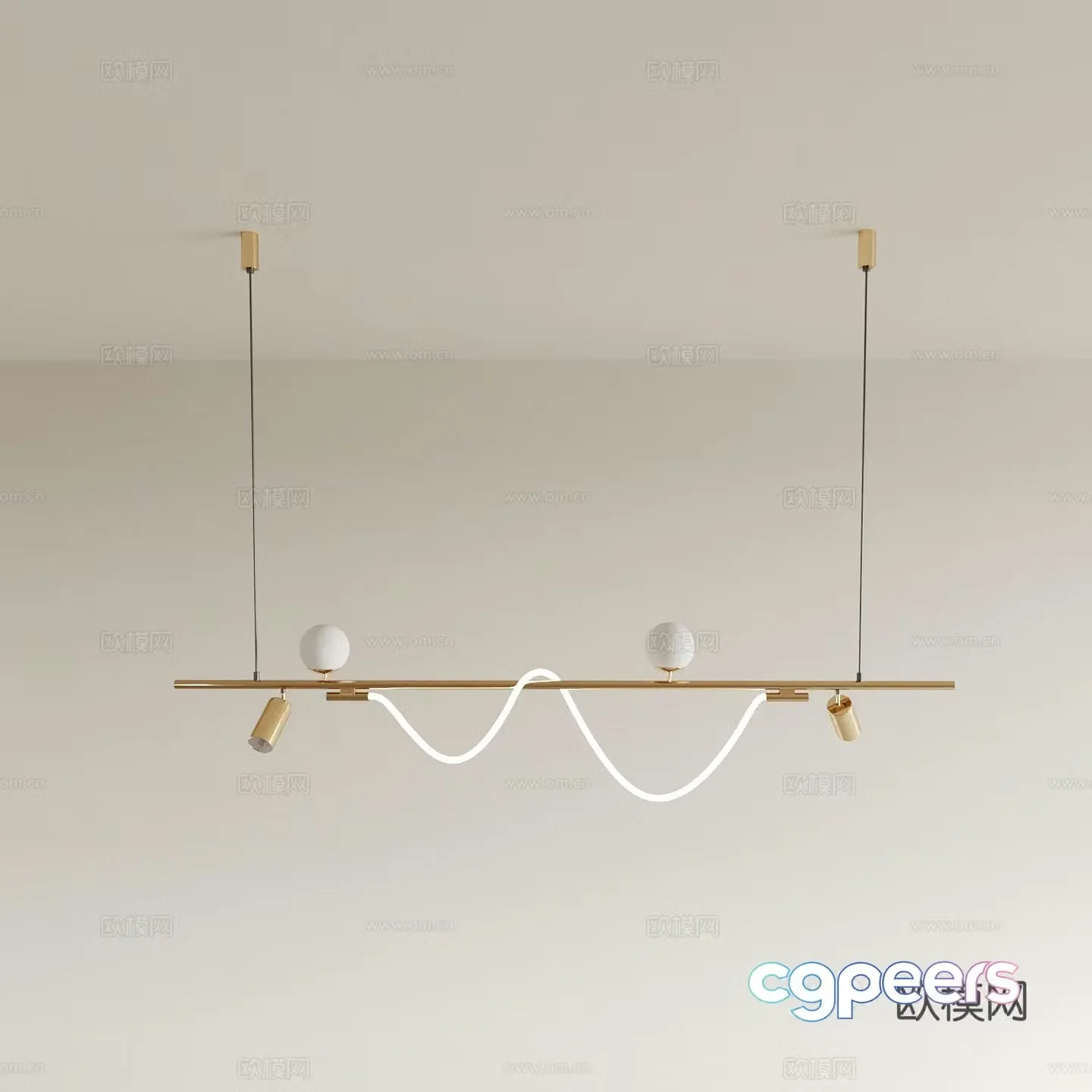 Light luxury chandelier dining room chandelier living room chandelier 3D model