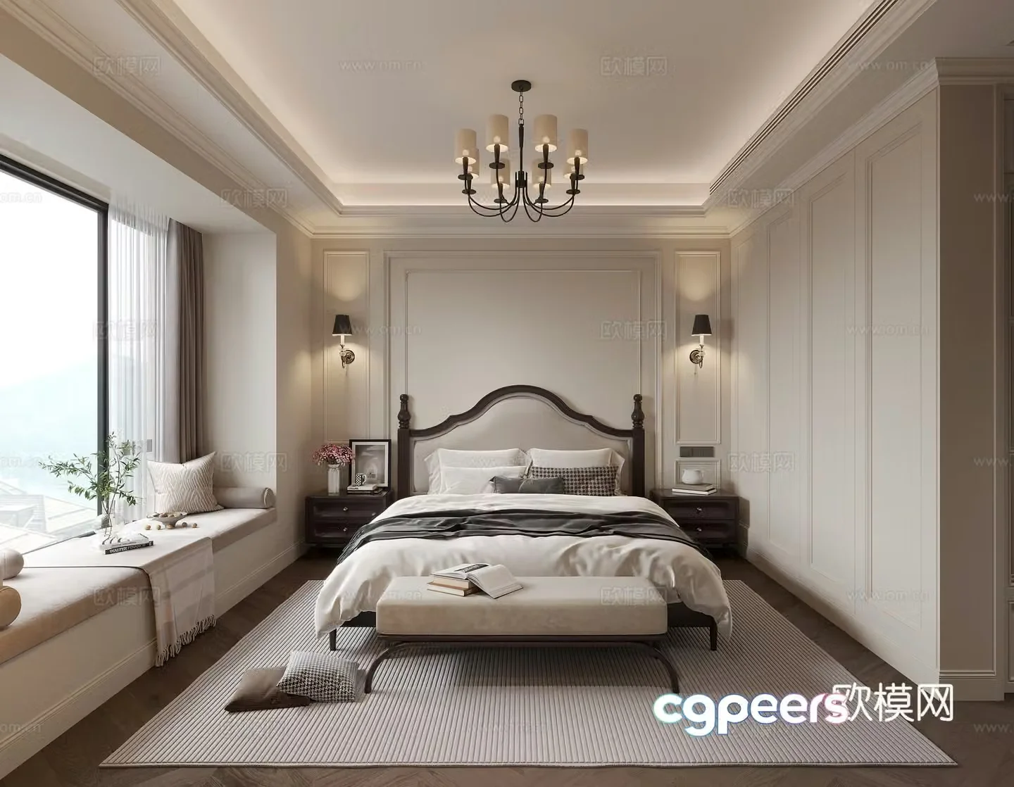 French bedroom 3d model