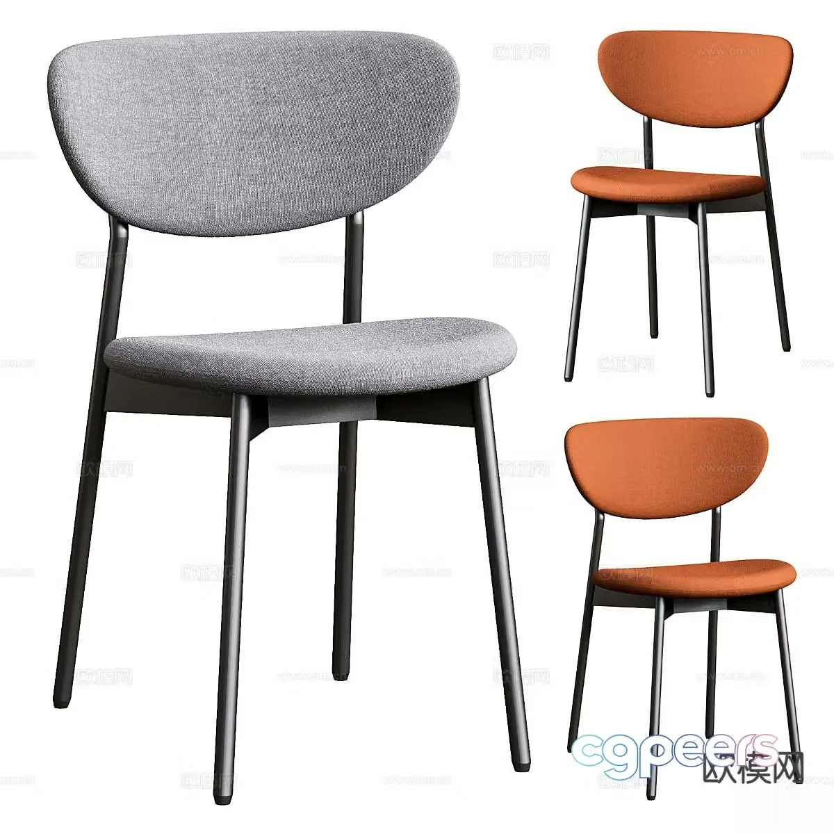 Italian chair dining chair 3d model