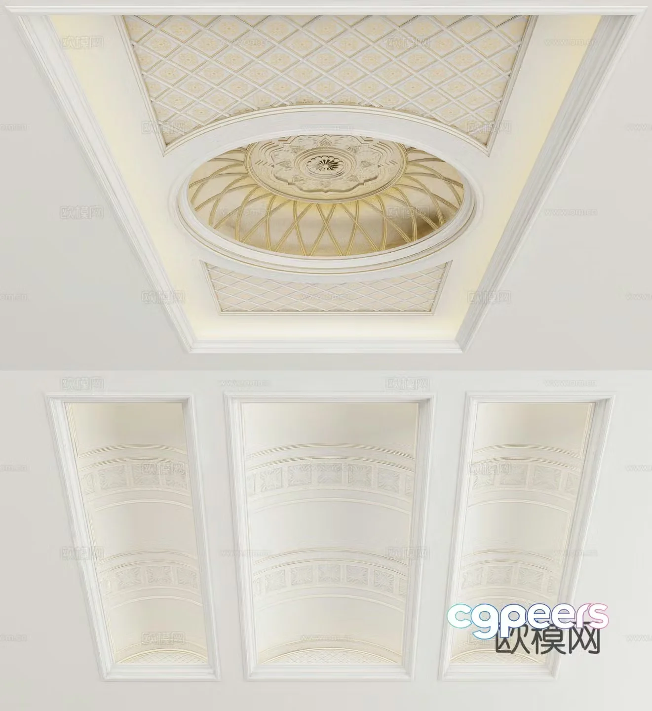 European style ceiling 3D model