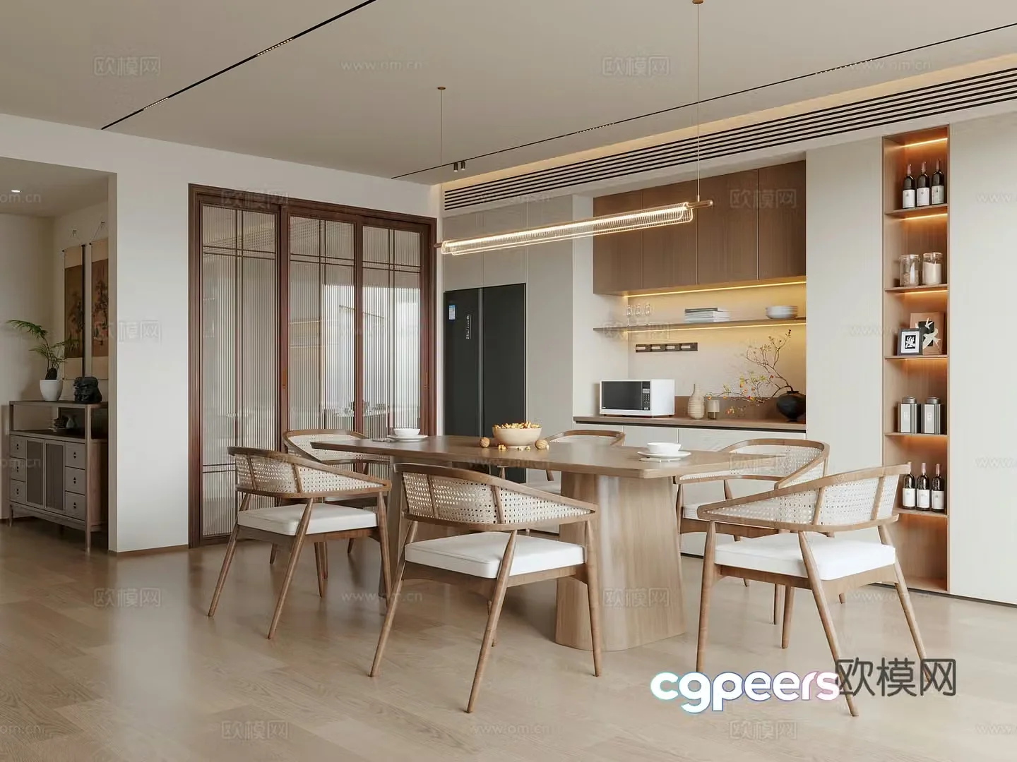 New Chinese Song style restaurant 3D model
