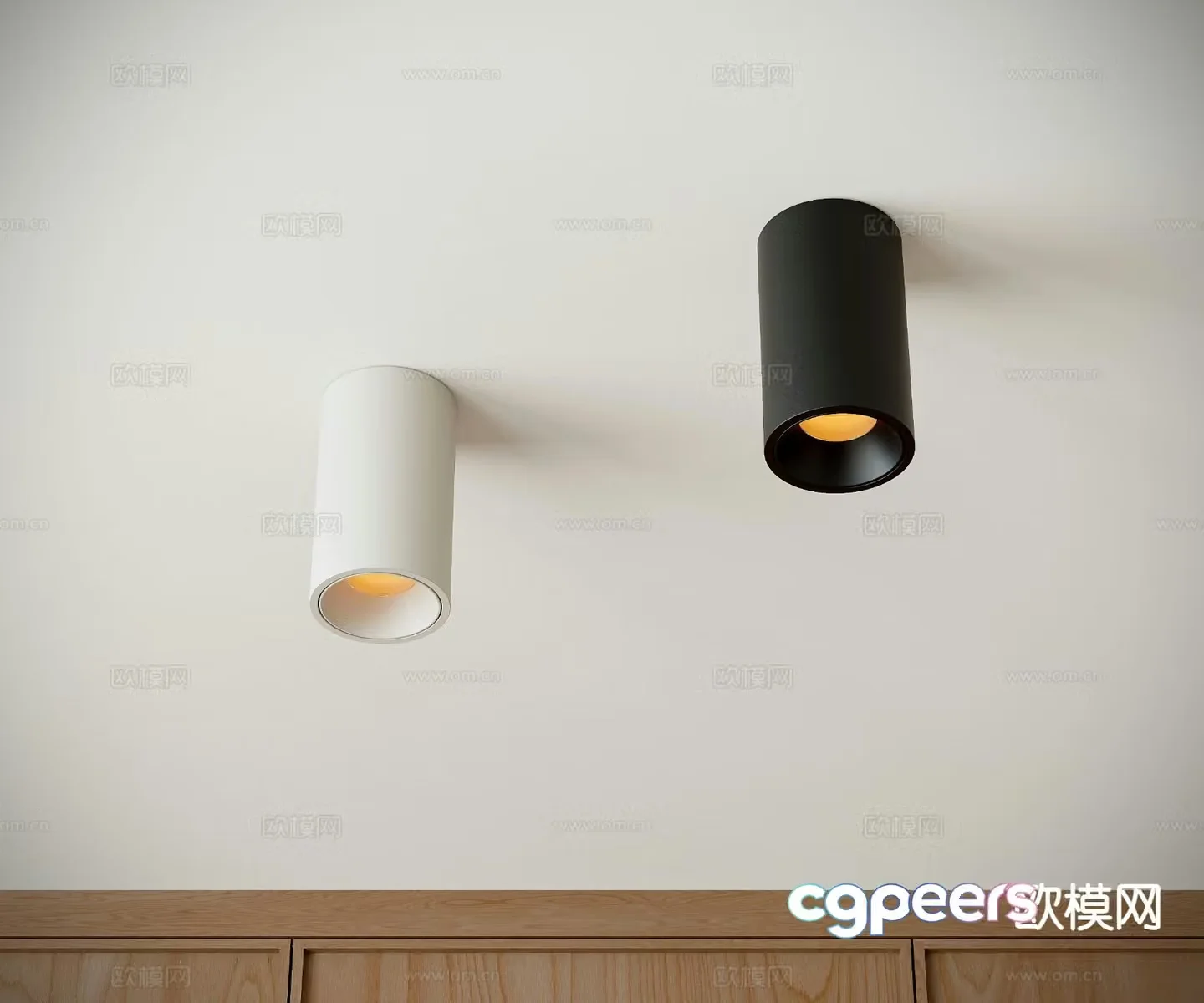 Minimalist spotlight downlight 3d model
