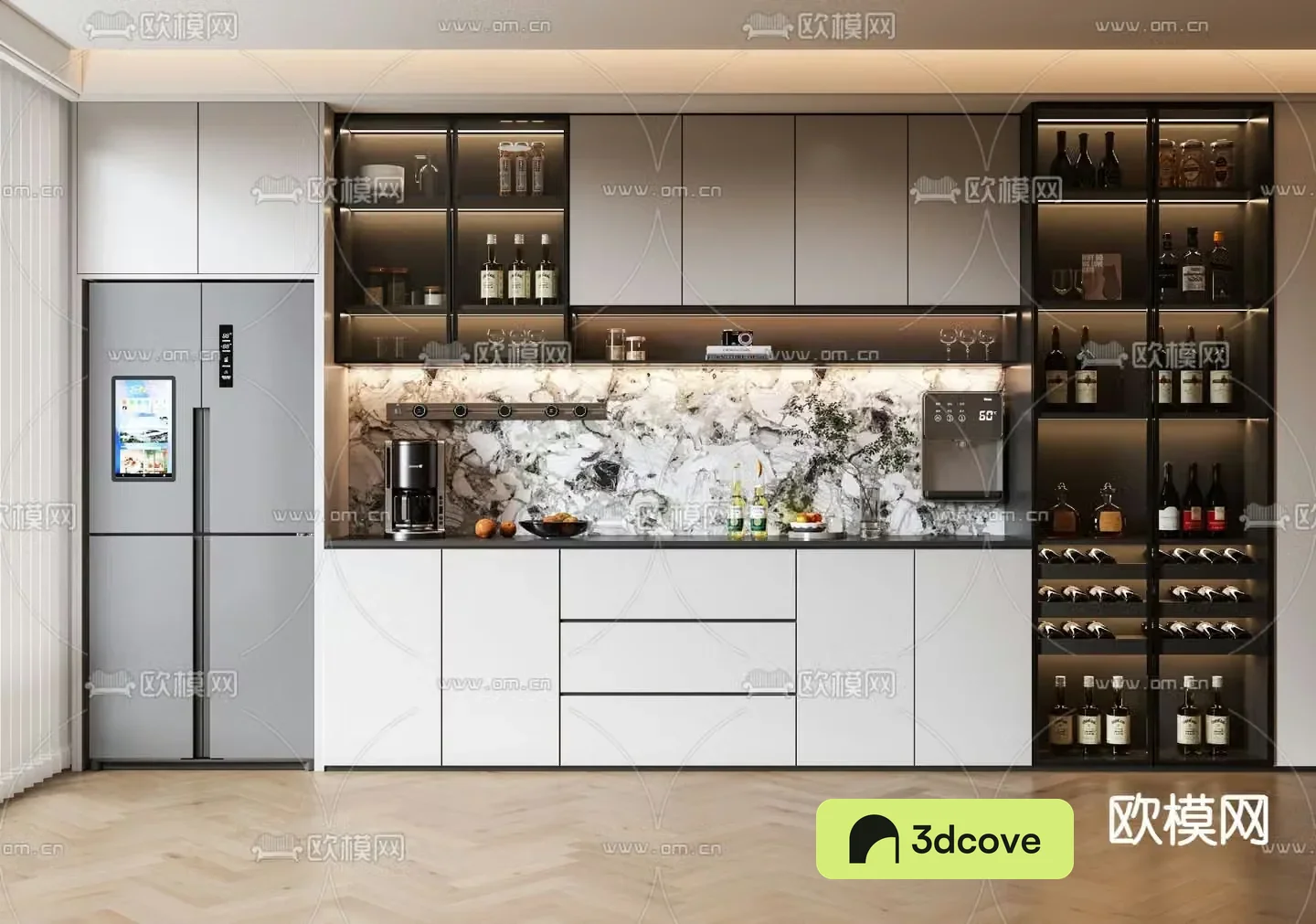 Modern wine cabinet sideboard