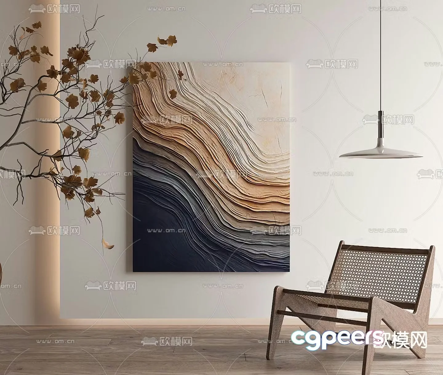 Three-dimensional painting texture painting decorative painting 3d model