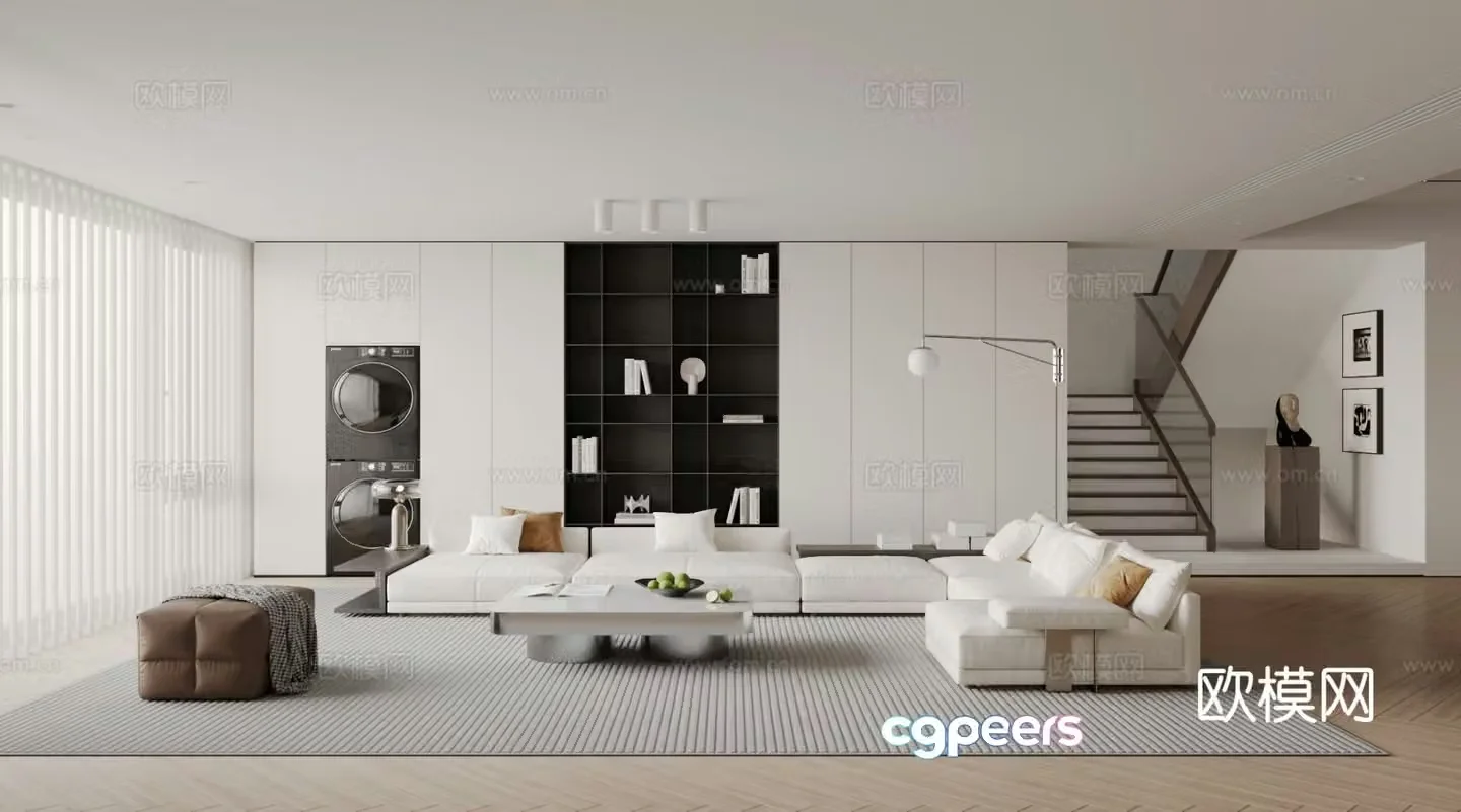 Modern living room 3d model
