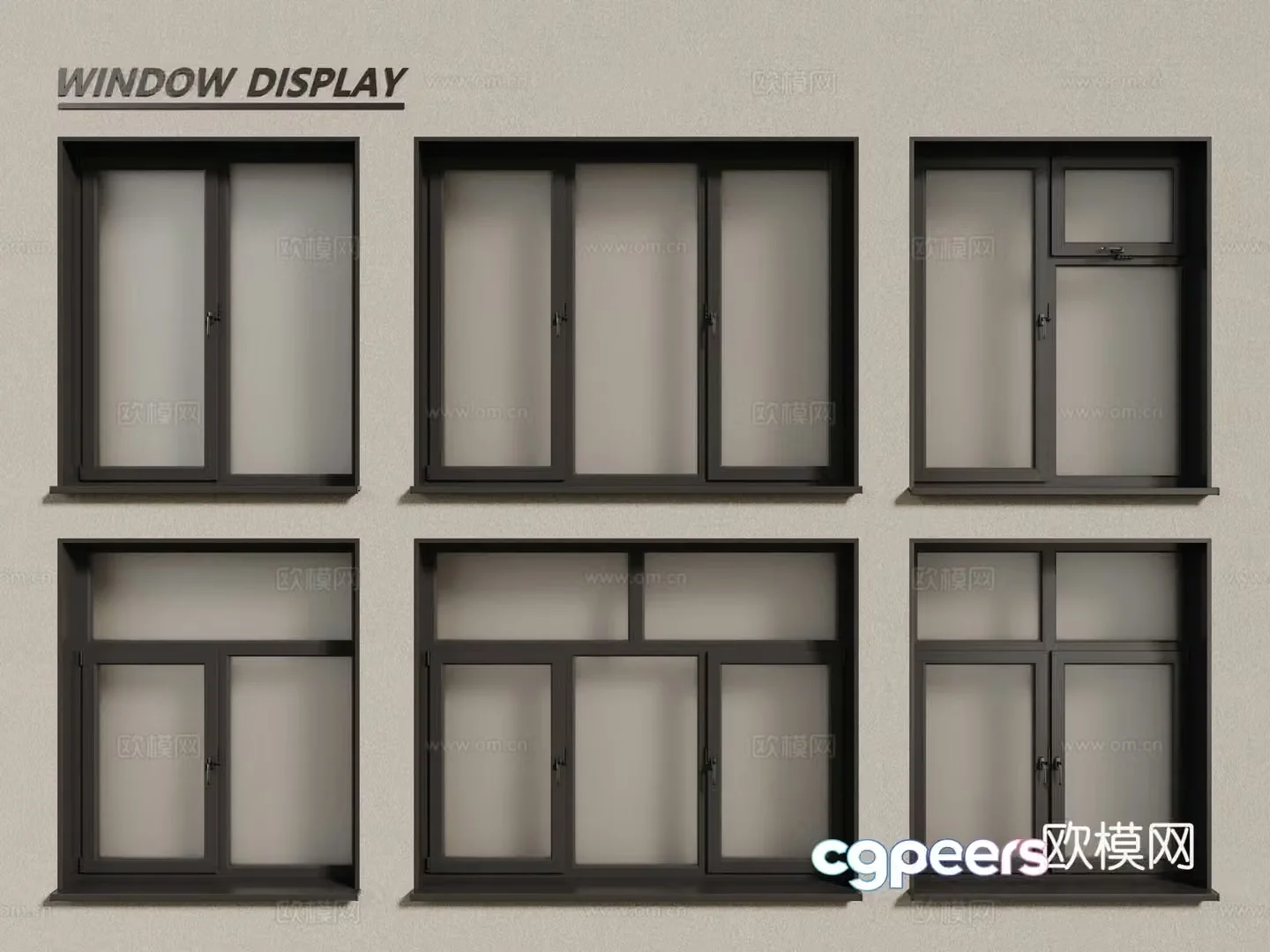 Modern windows aluminum alloy windows casement windows floor-to-ceiling windows 3d model