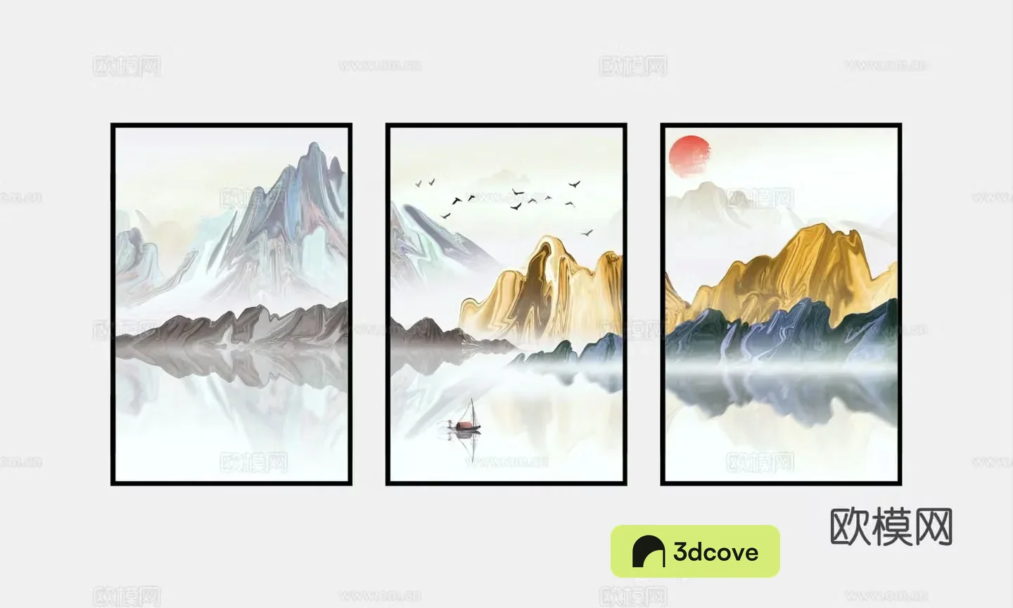 New Chinese style decorative painting landscape painting hanging painting