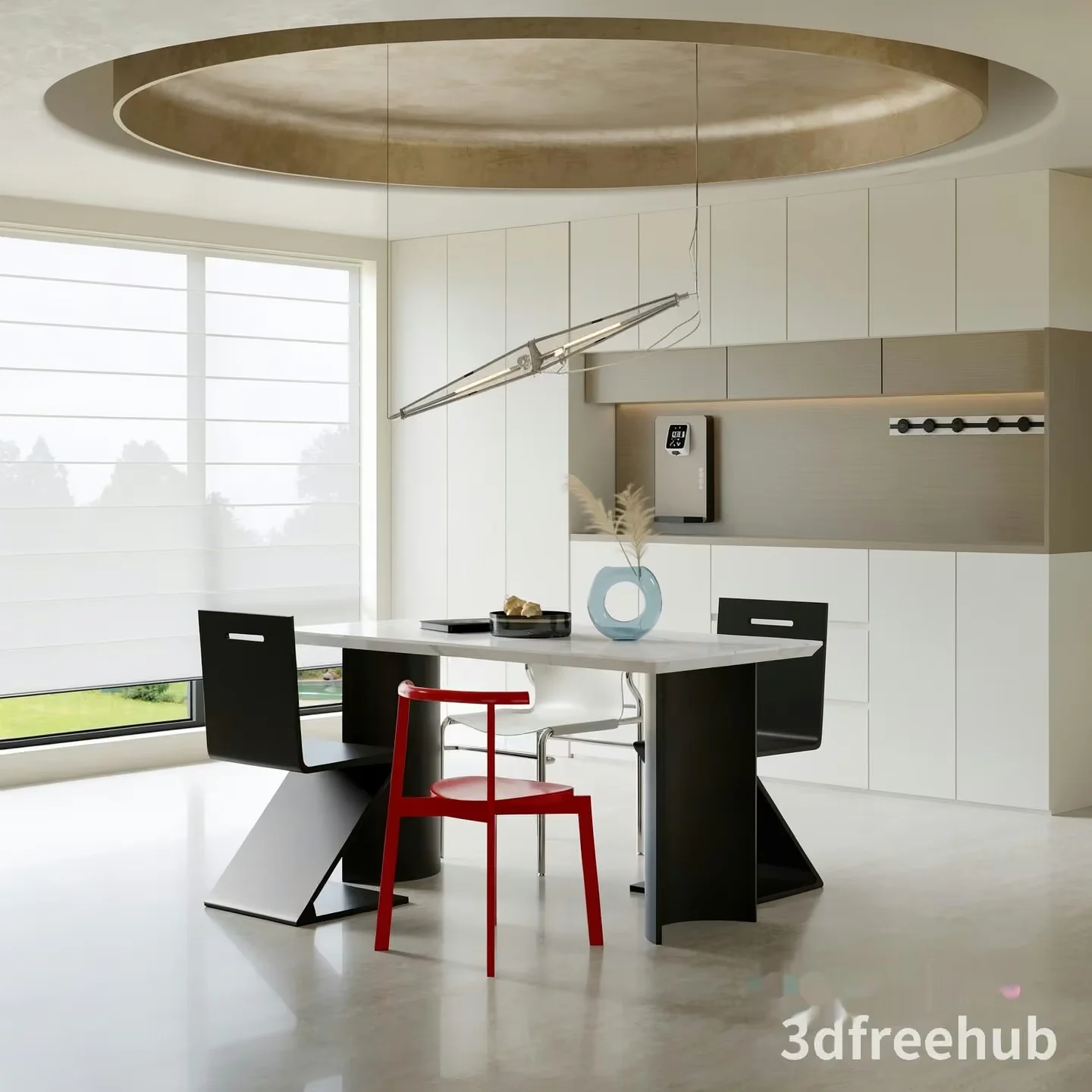 Modern Dining Room 3D Model – 20551 – VRAY Render