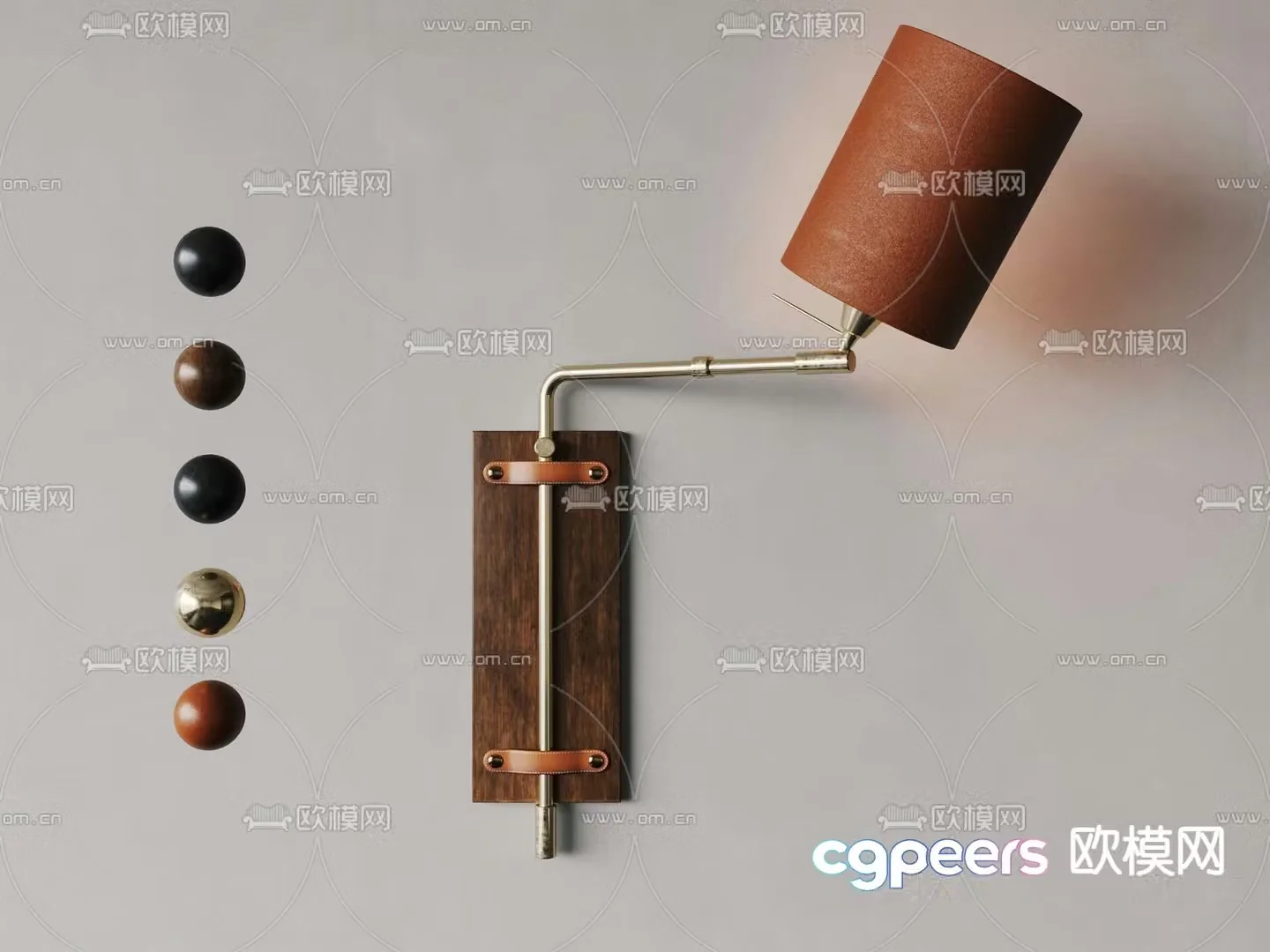 Middle Ages Rocker Wall Light 3D Model