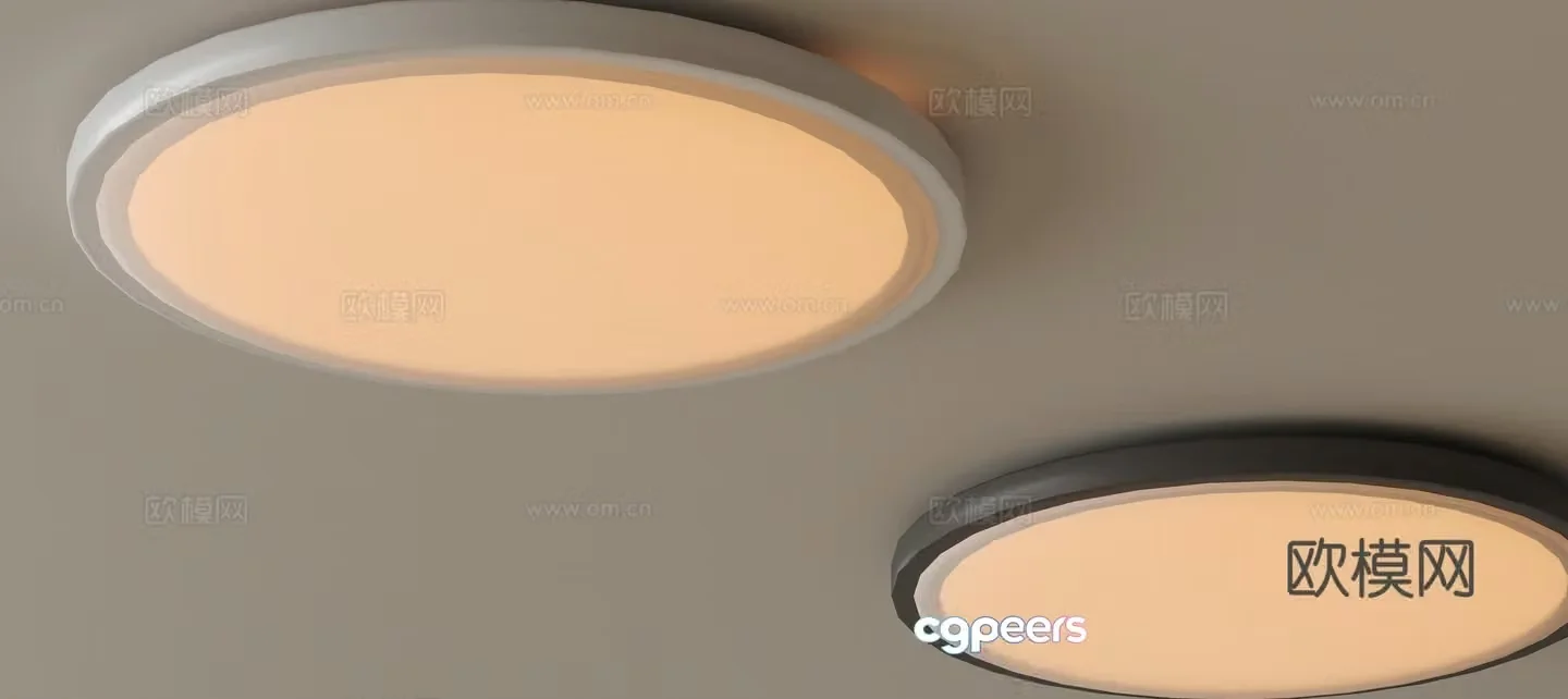 Modern round ceiling lamp 3d model