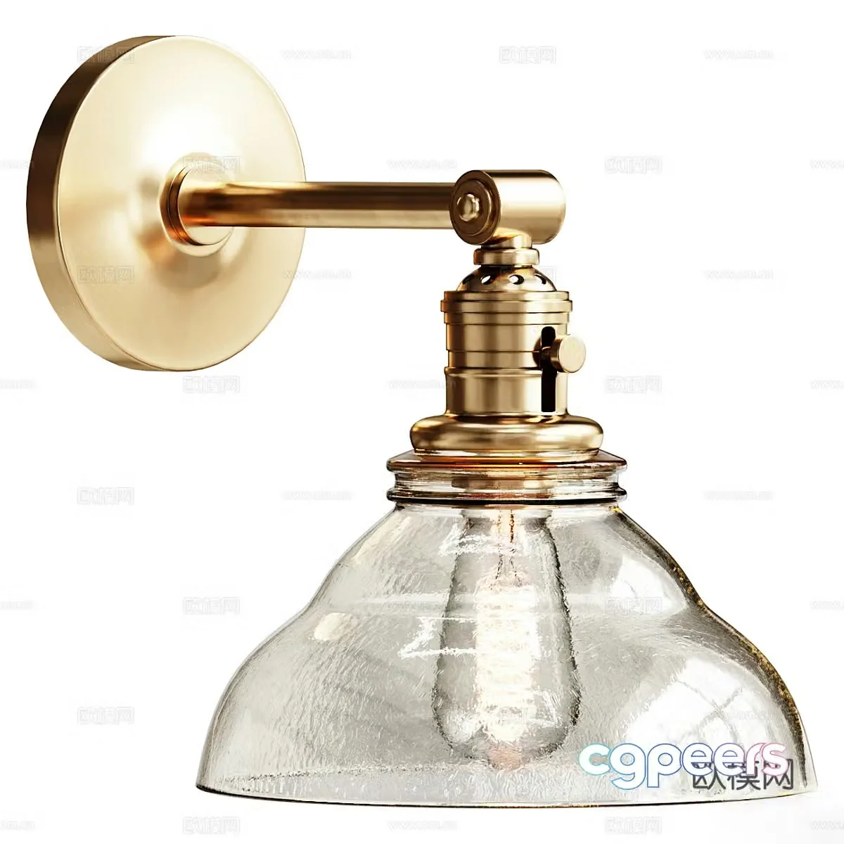 Light luxury wall lamp 3D model
