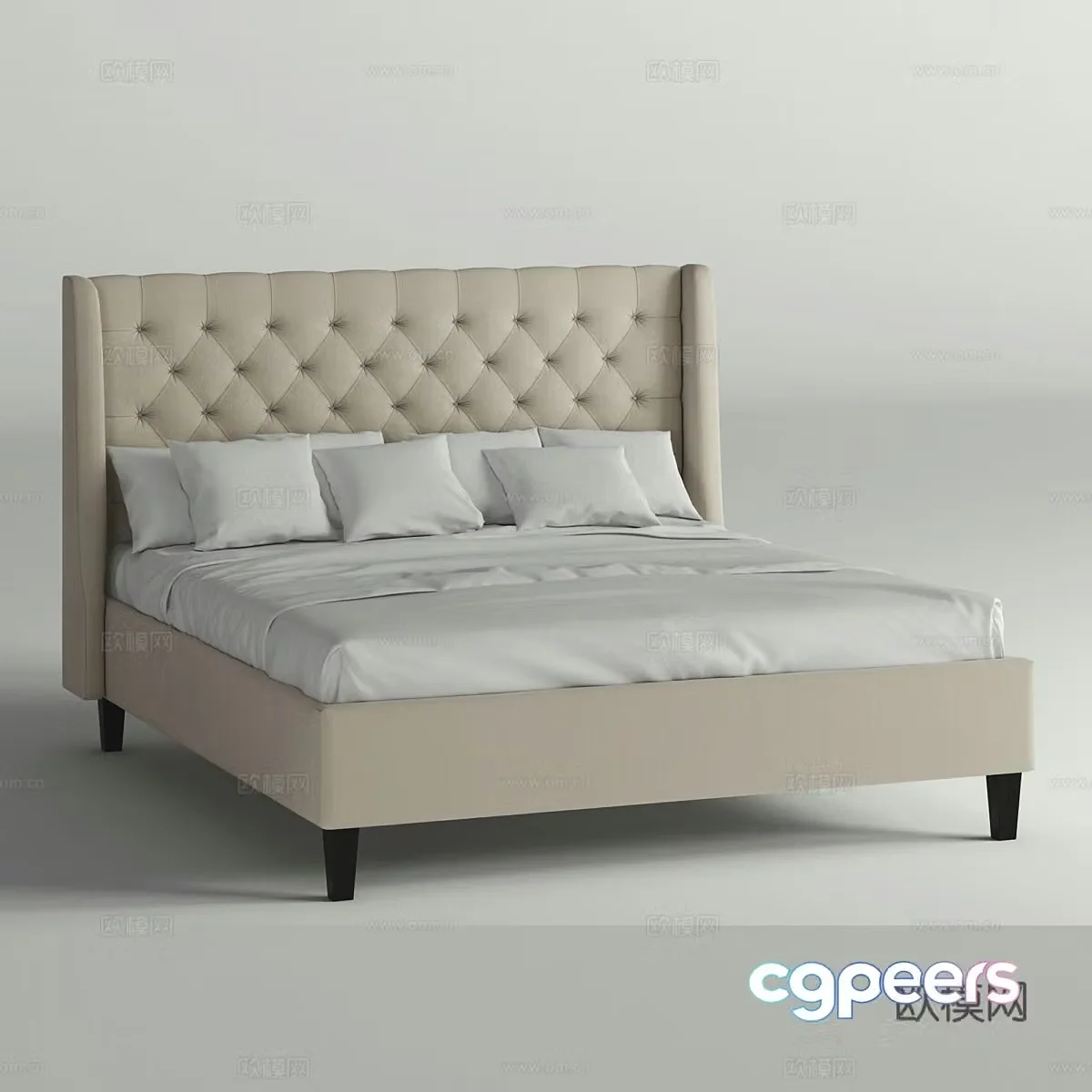 Bed Soft Room Design 3D Model