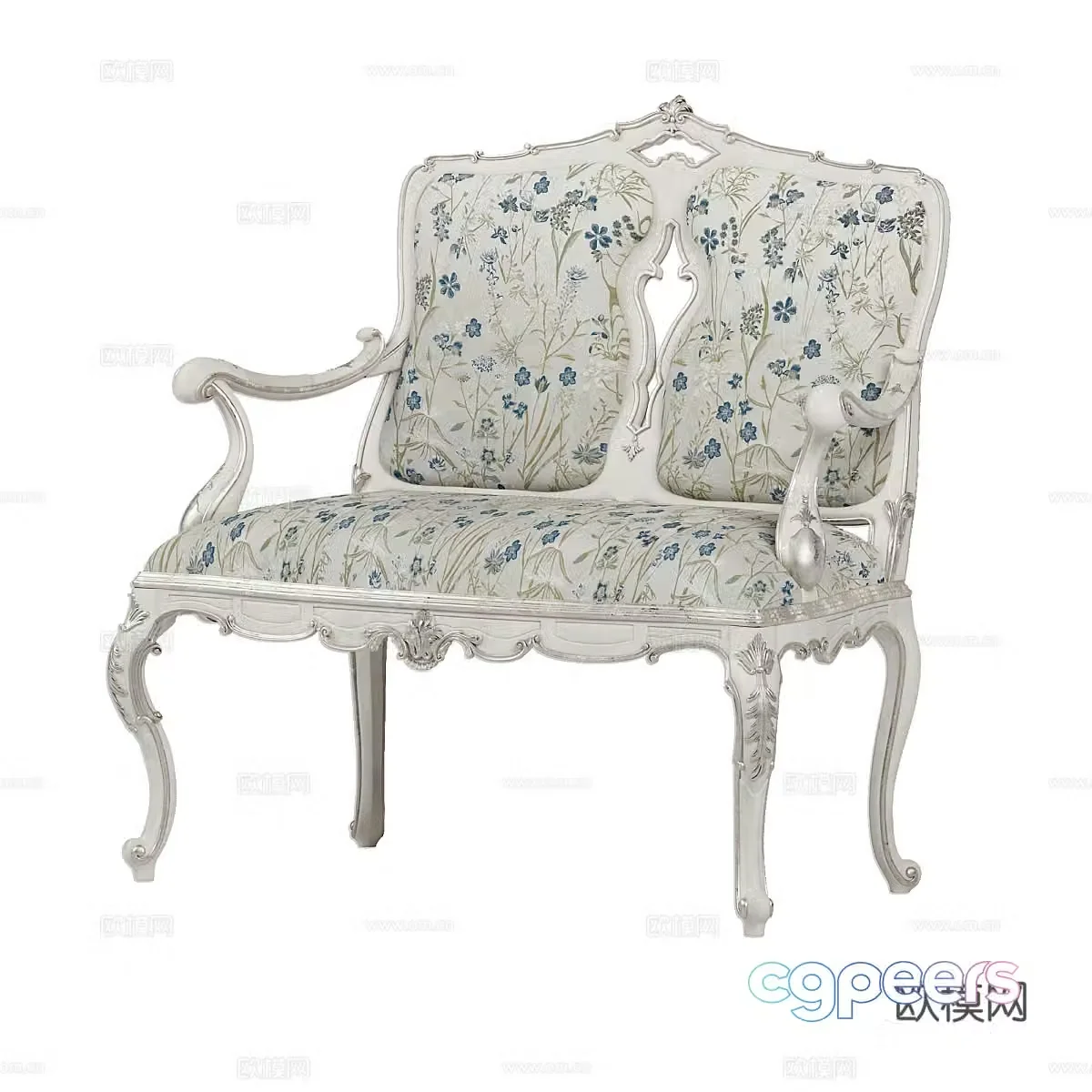 French love sofa 3d model