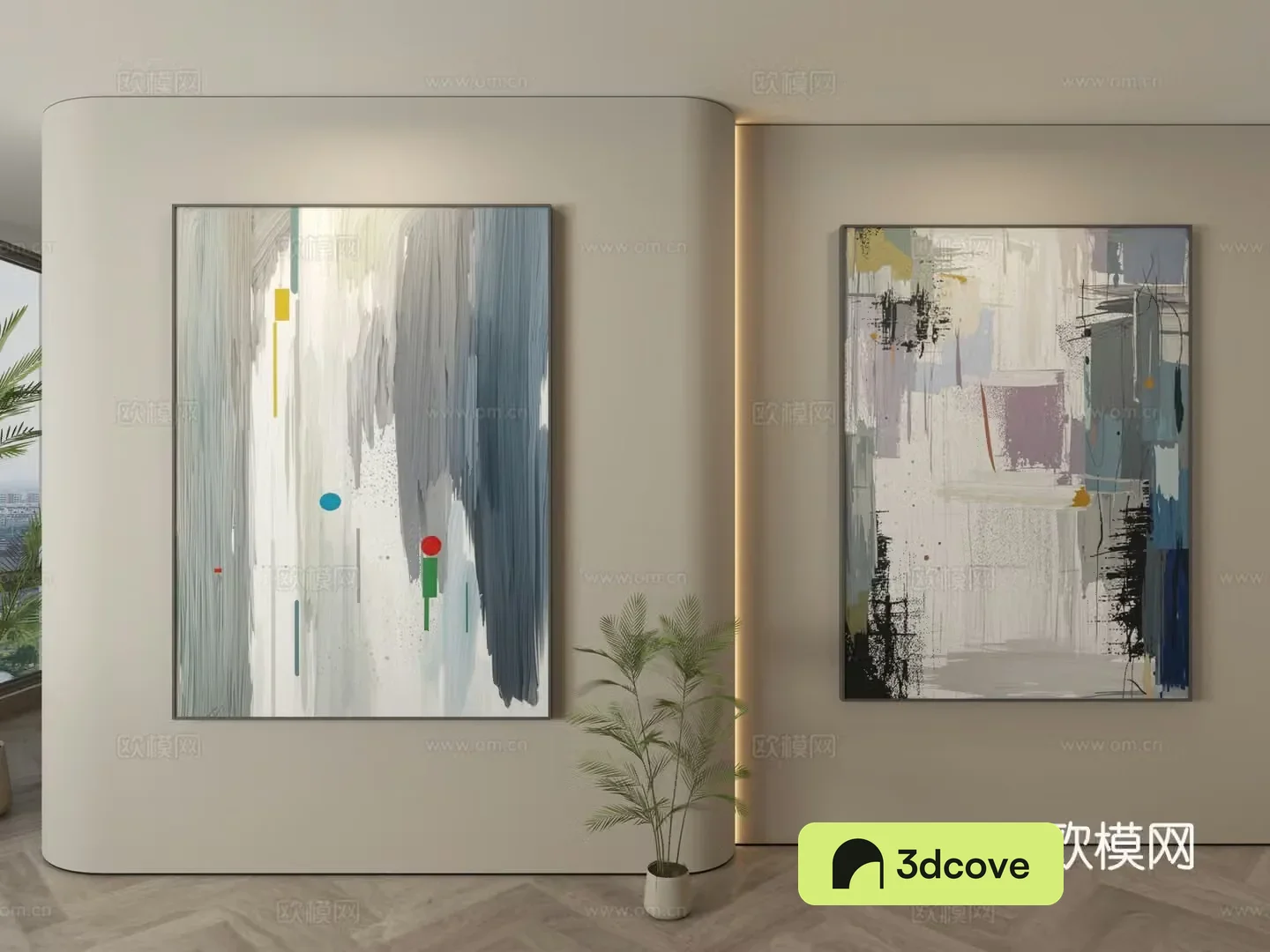 Modern texture painting decorative painting
