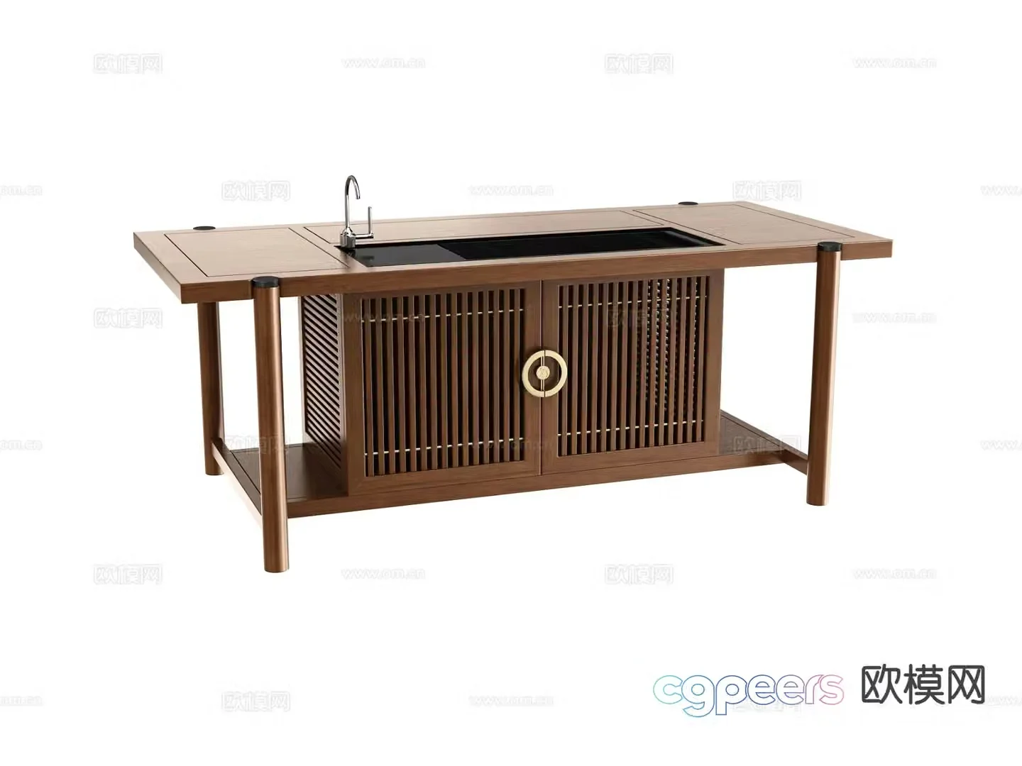 New Chinese style tea table tea table 3d model