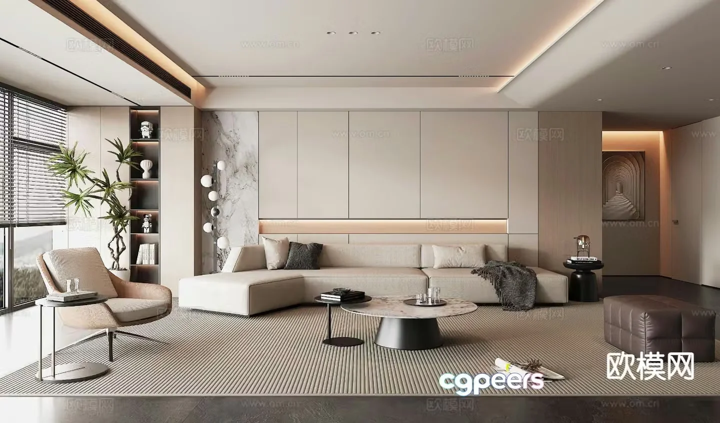 Italian living room 3d model