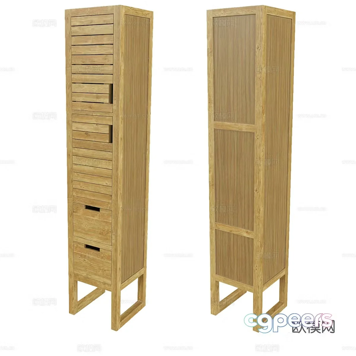 Nordic simple storage cabinet storage cabinet simple cabinet low cabinet 3d model