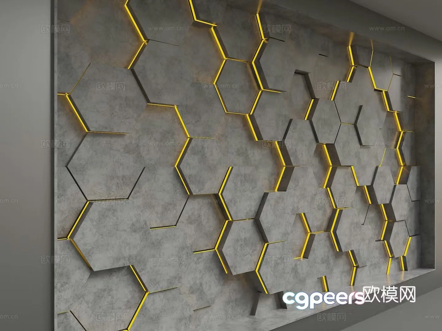 Modern background wall 3d model