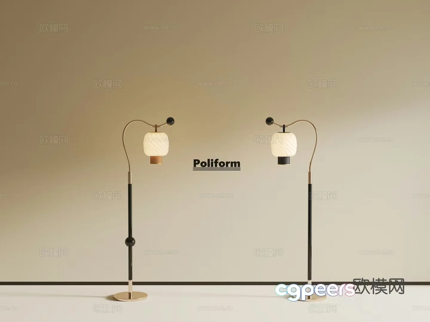 Modern medieval floor lamp Fishing lamp Medium vintage vintage floor lamp 3d model