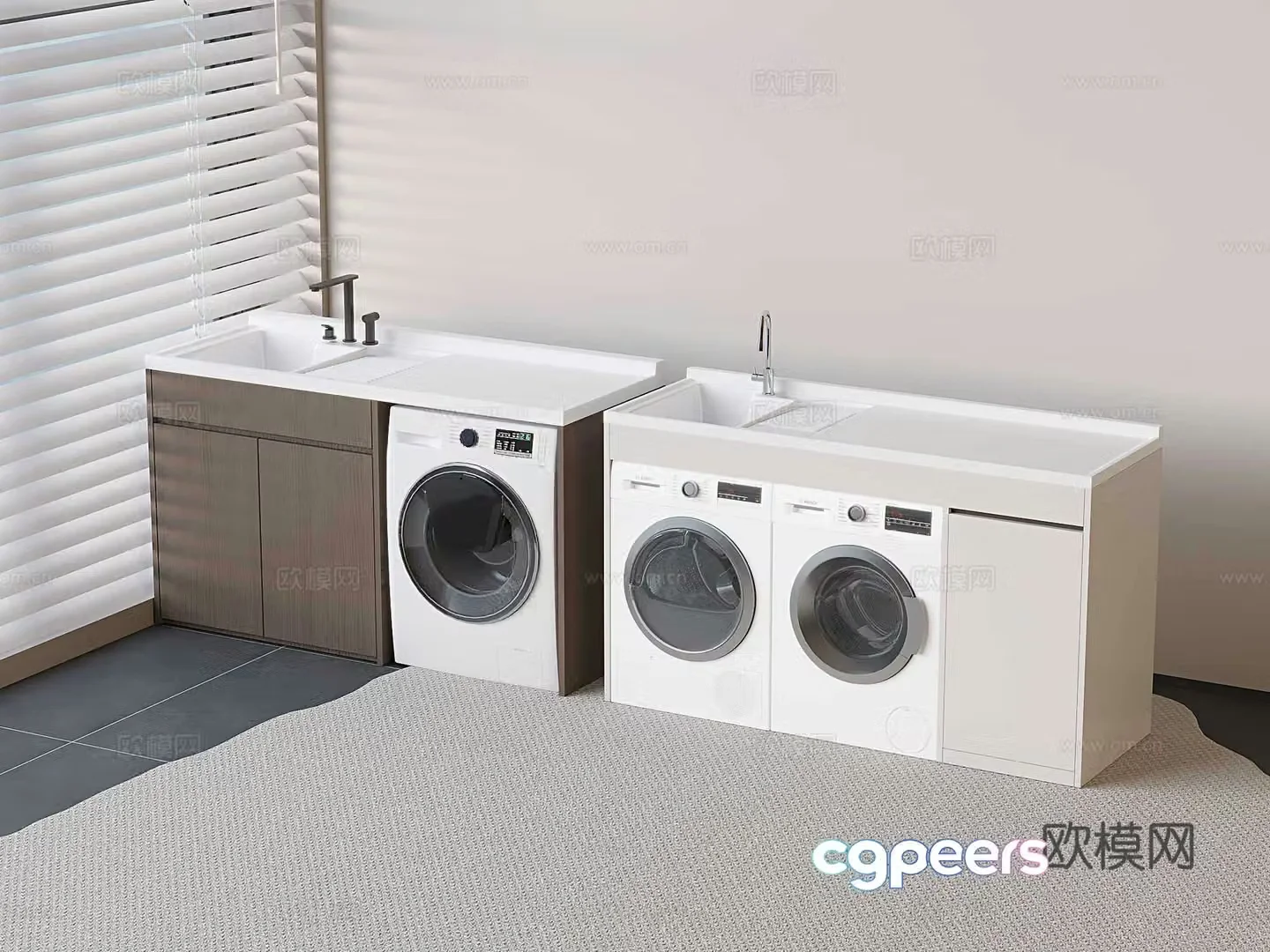 bathroom cabinet sink 3d model