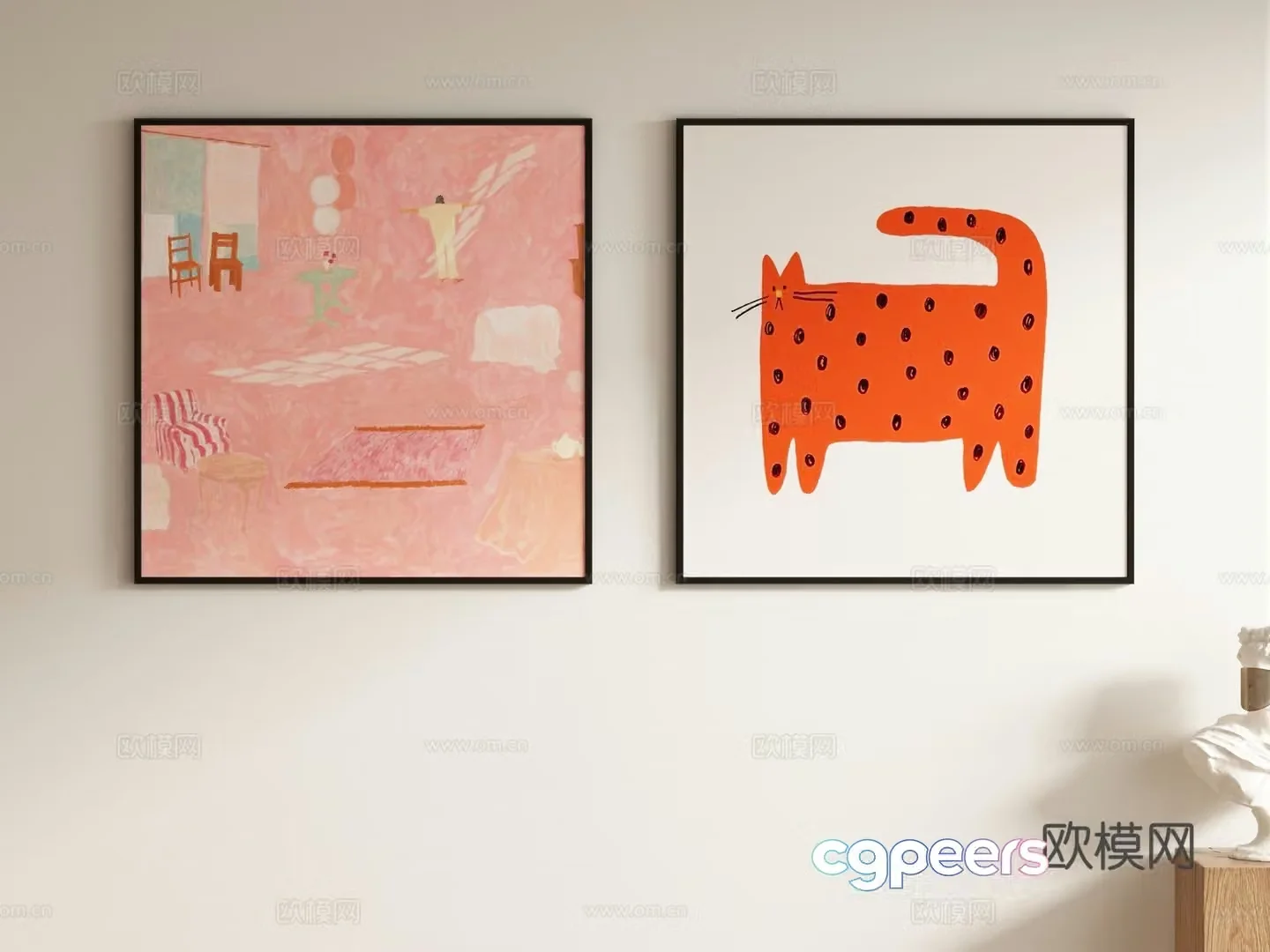Children’s decorative painting cartoon painting hanging painting 3D model