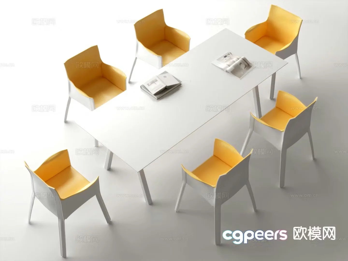 Modern conference table 3d model